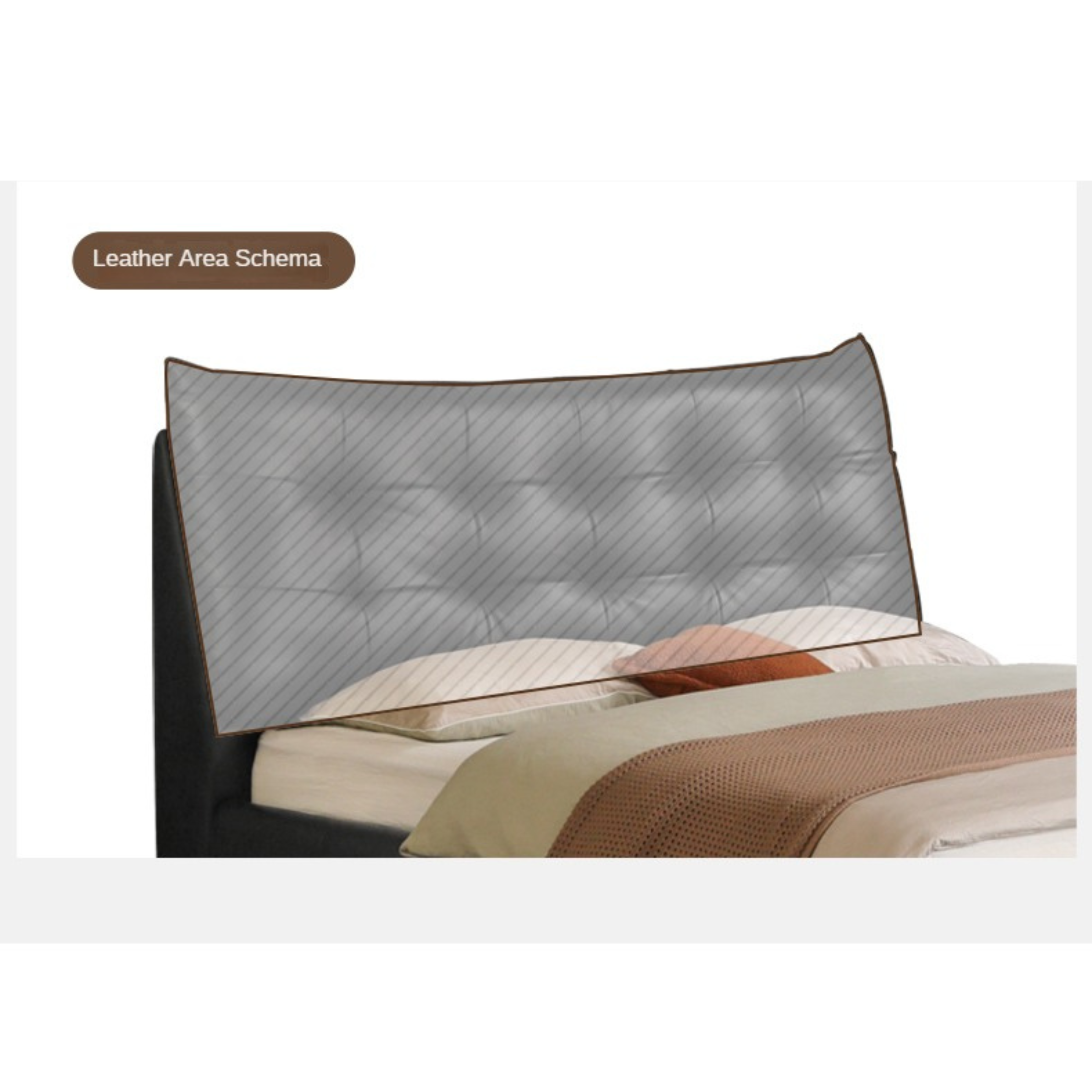 Genuine Leather Big Floor Bed Light Luxury