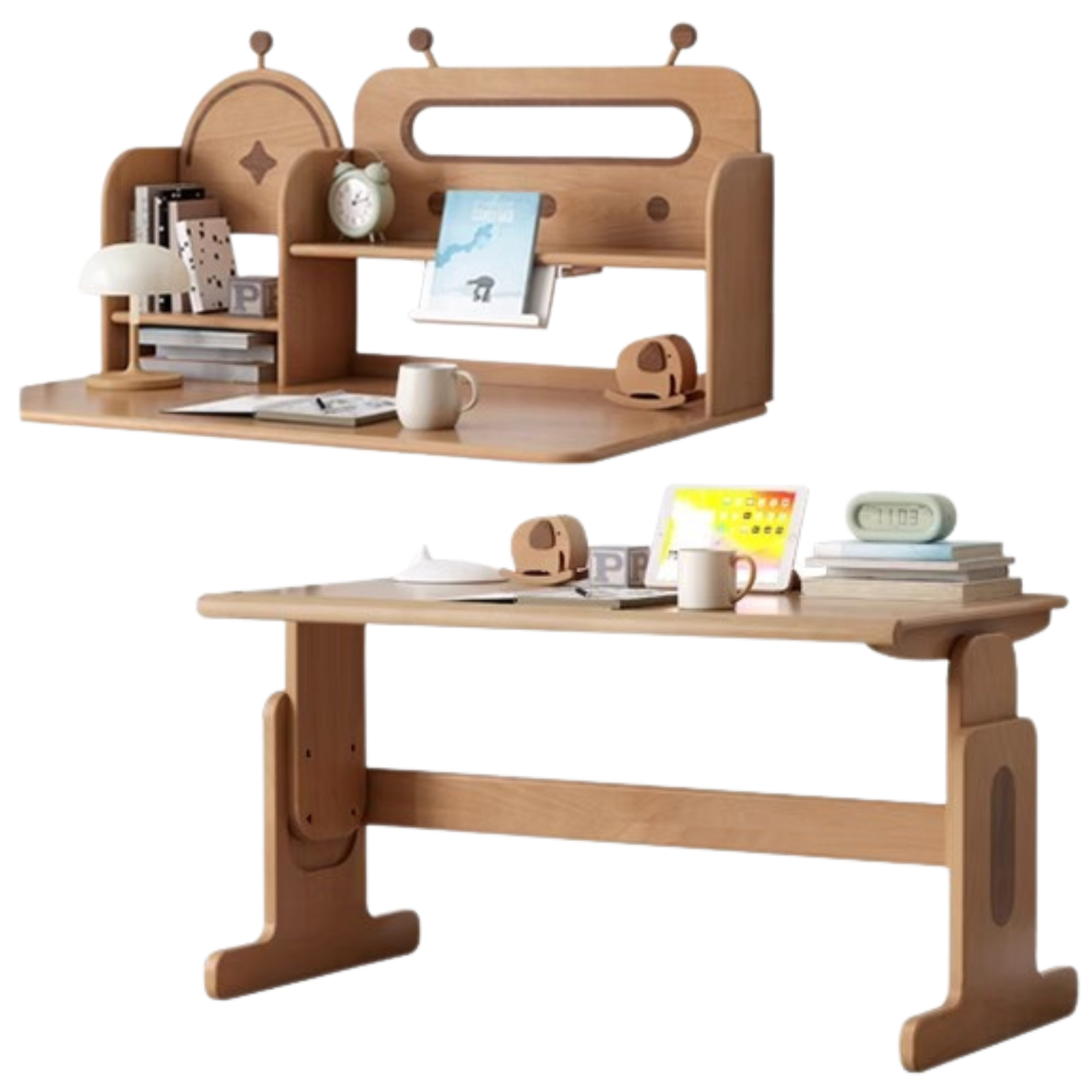 Beech Solid Wood Children's Lifting Desk