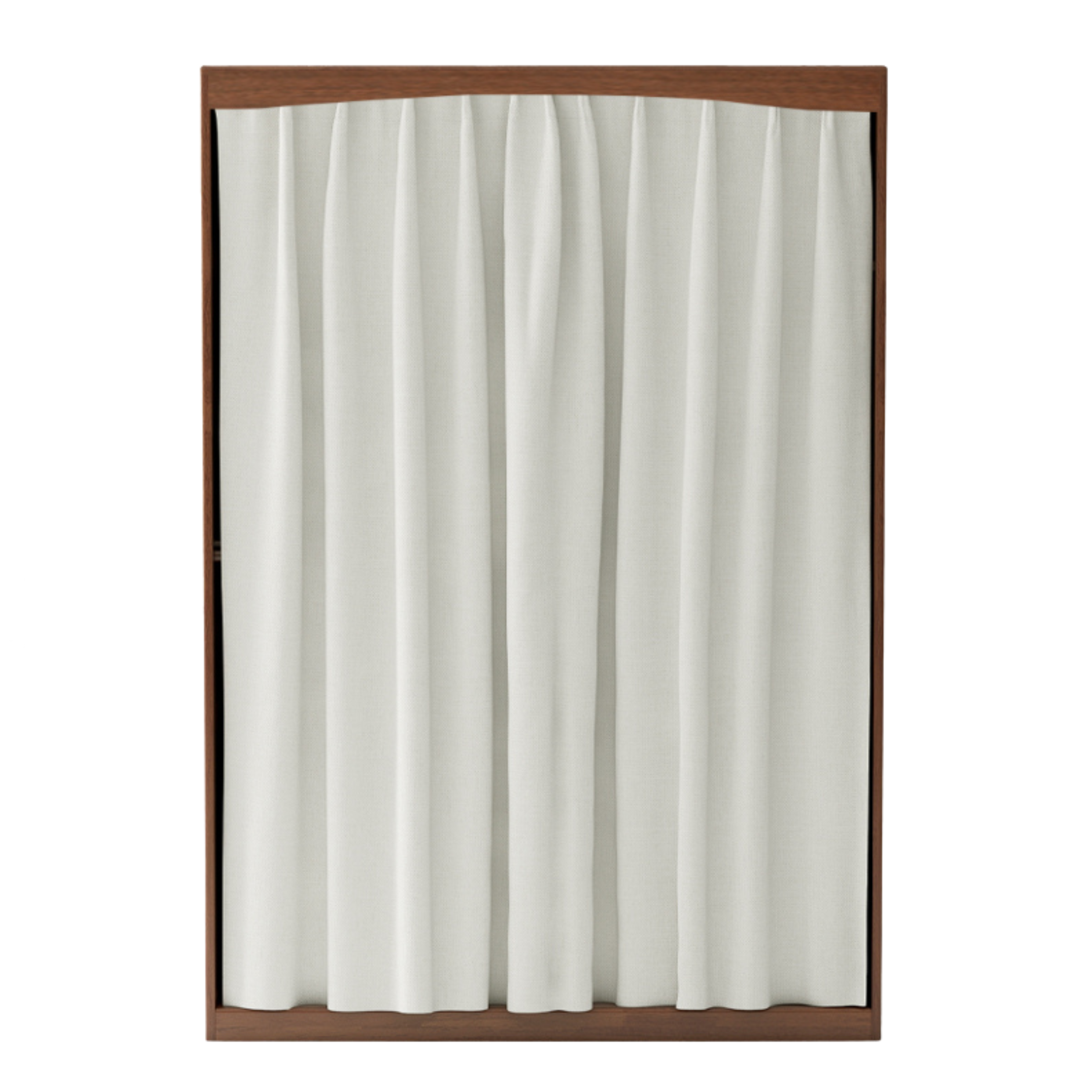Oak, Solid Rubberwood Wardrobe Curtain Design.