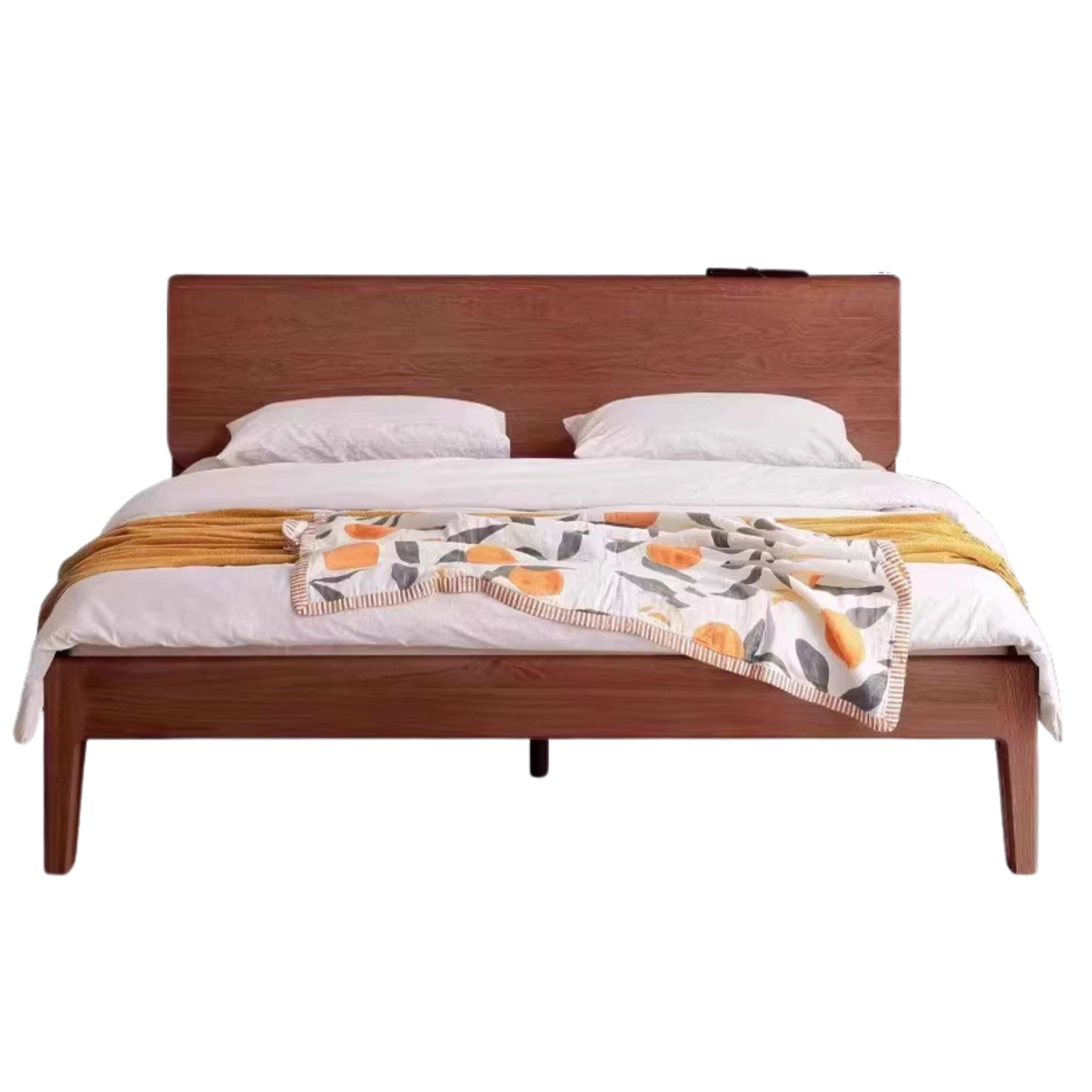 Oak Solid Wood Bed Nordic Modern