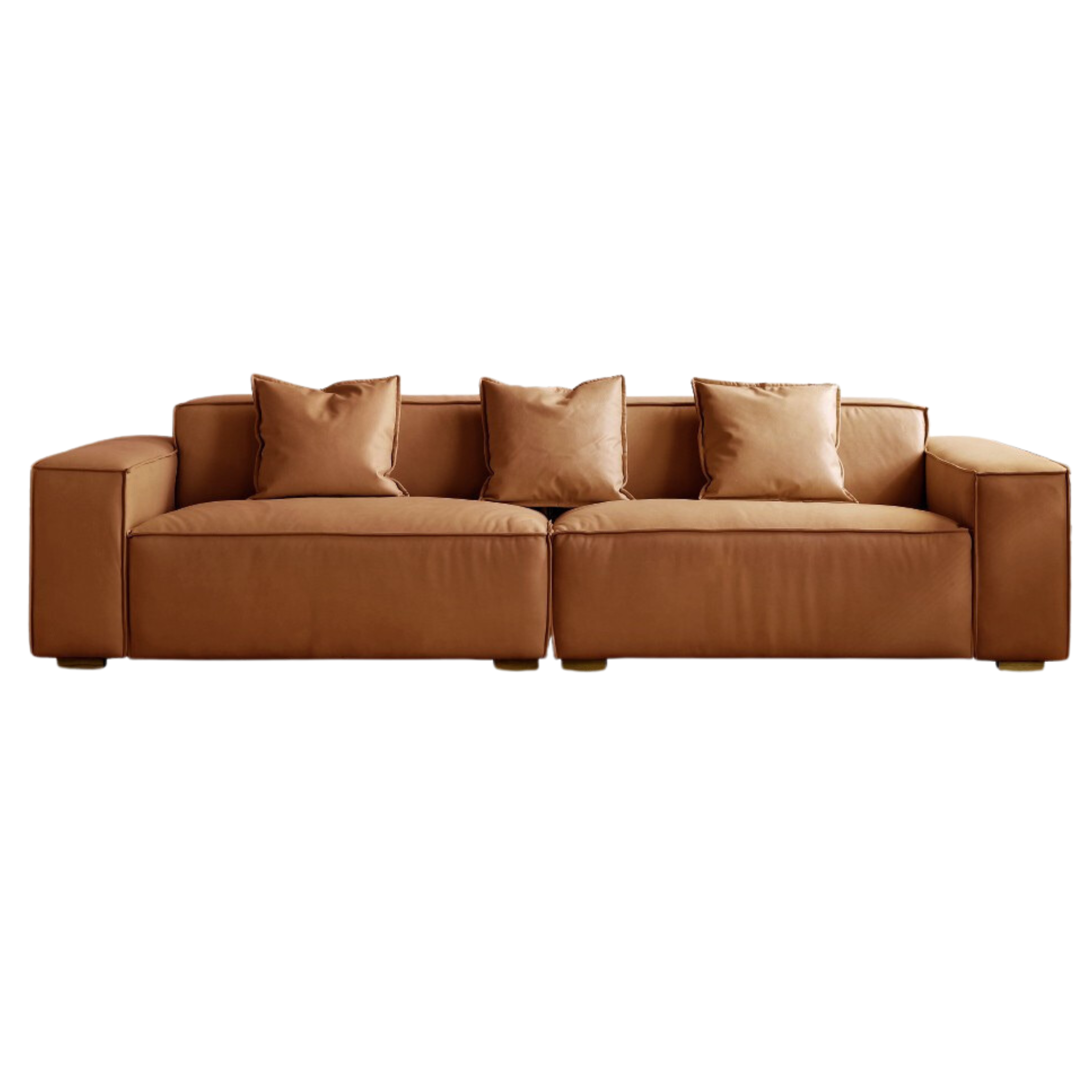 First Layer Cowhide Leather Sofa.