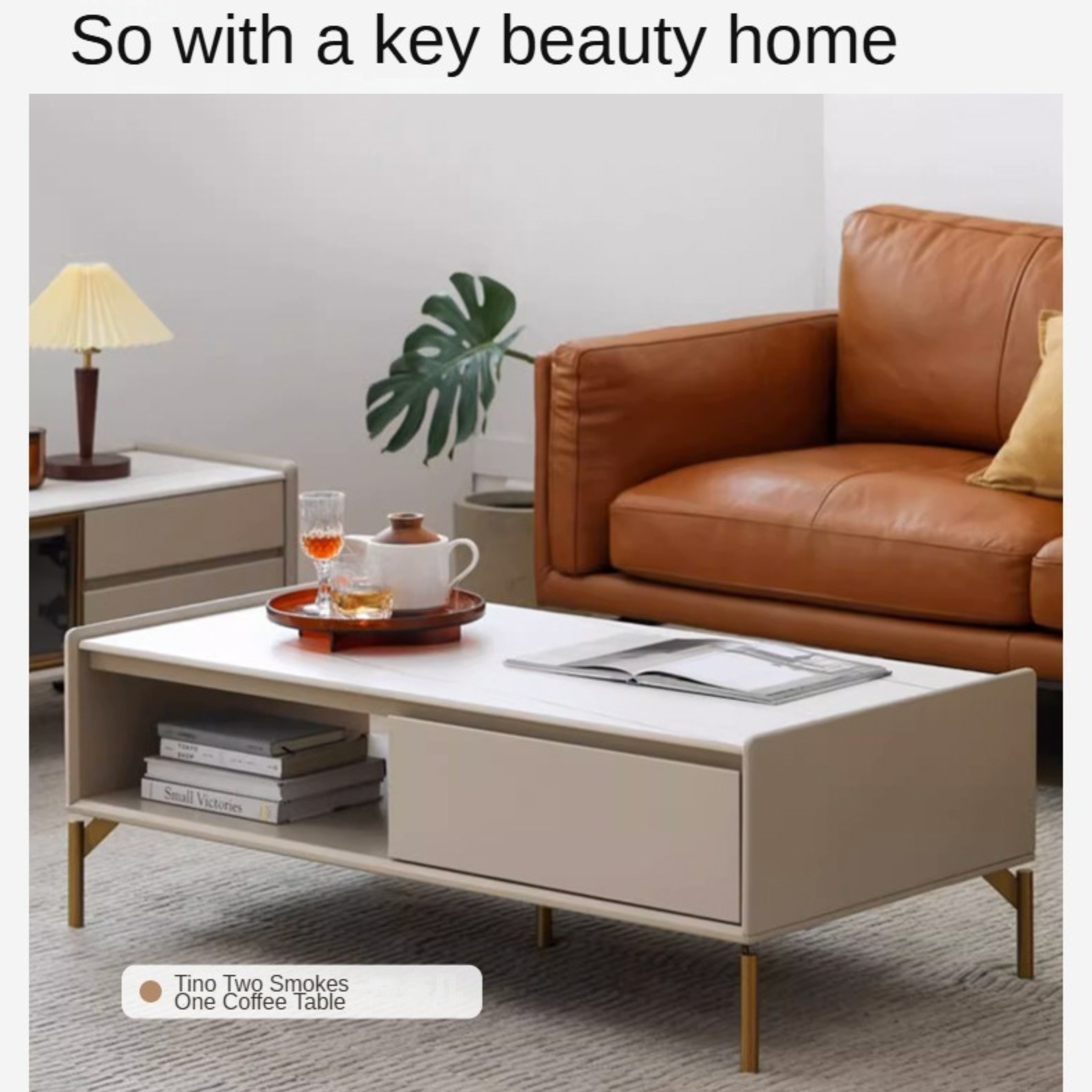 Tulipwood Solid Wood Gray Light Luxury Nightstand.