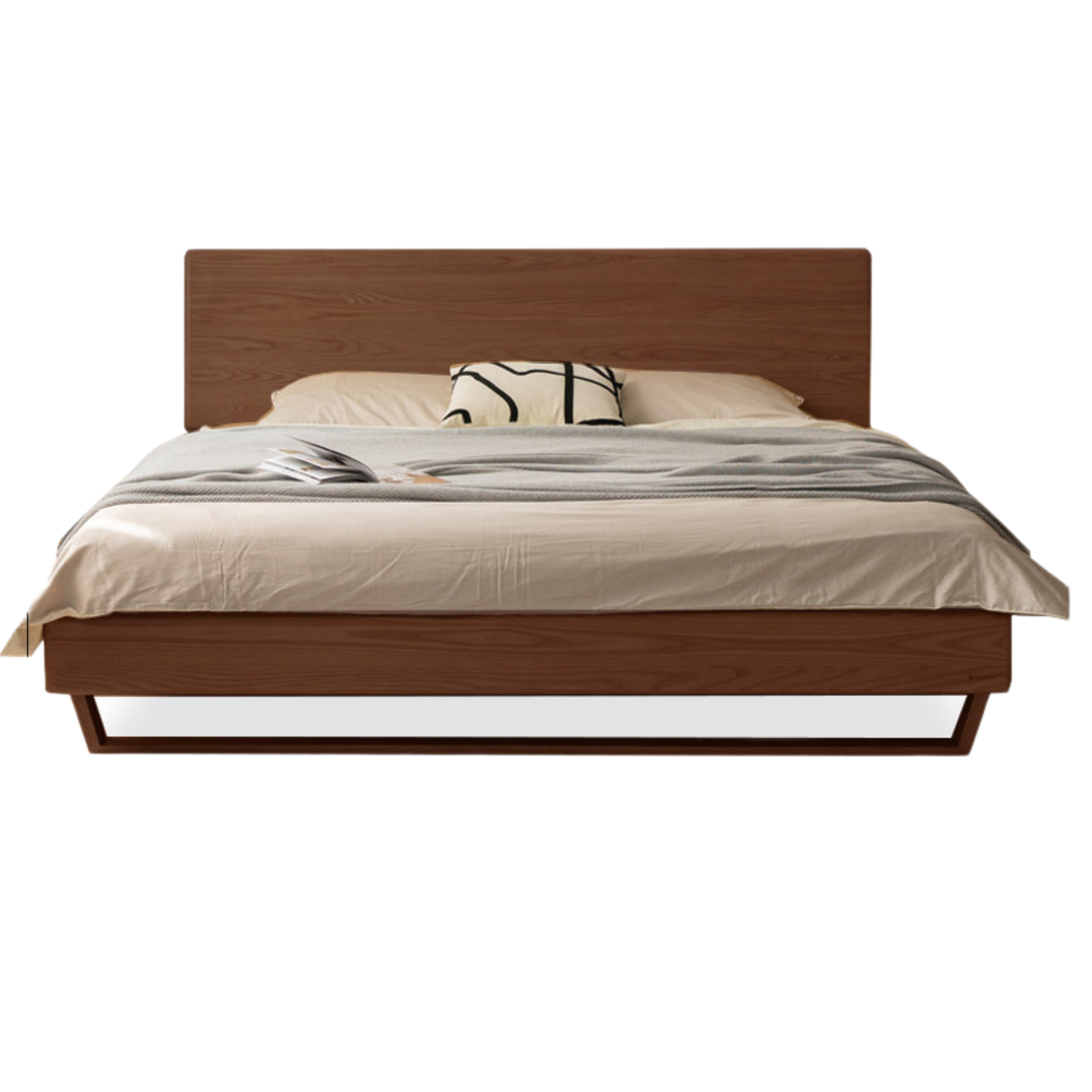 Oak, Ash Solid Wood Nordic Simple Suspended Bed