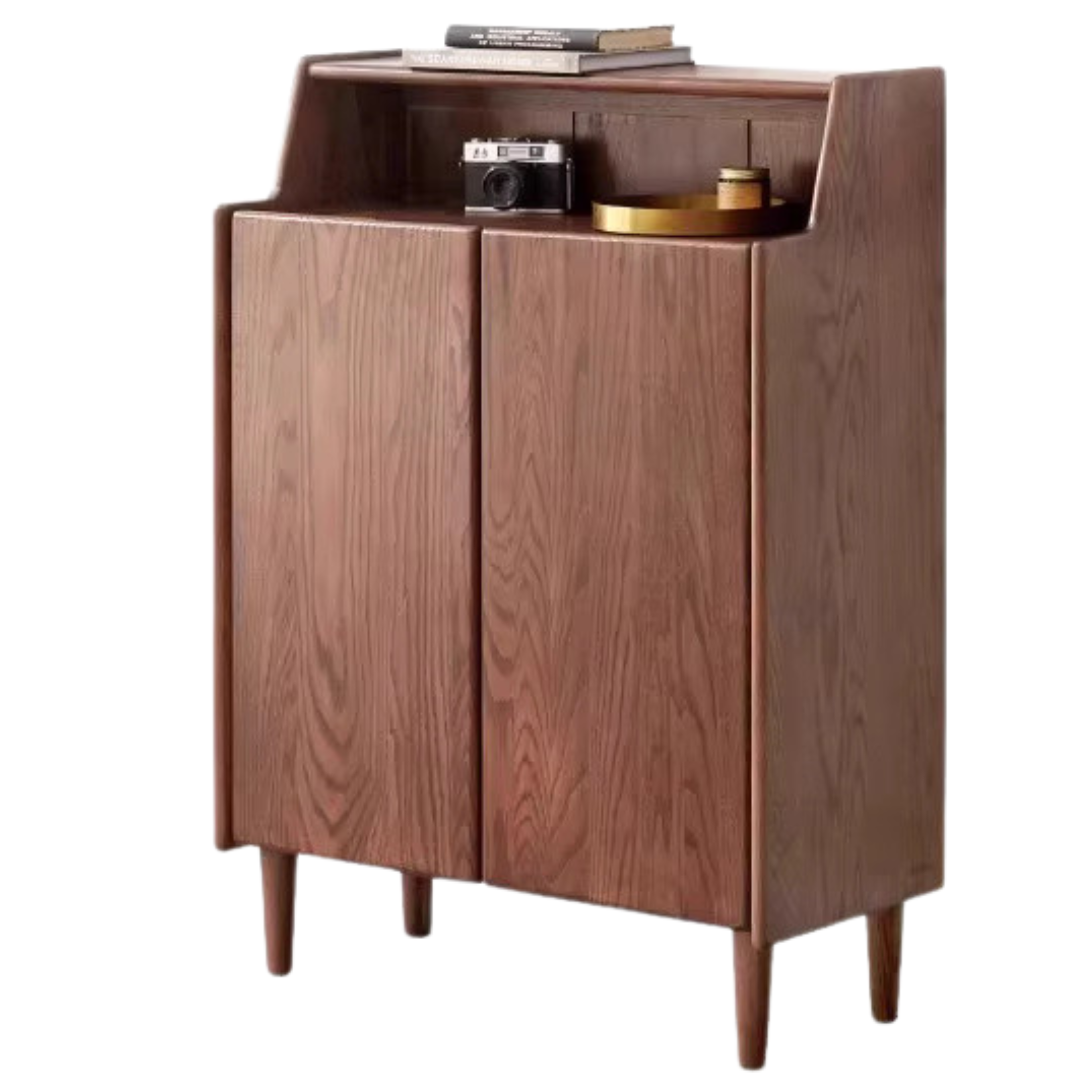 Oak Solid Wood, Solid RubberWood Shoe Entrance Porch Cabinet