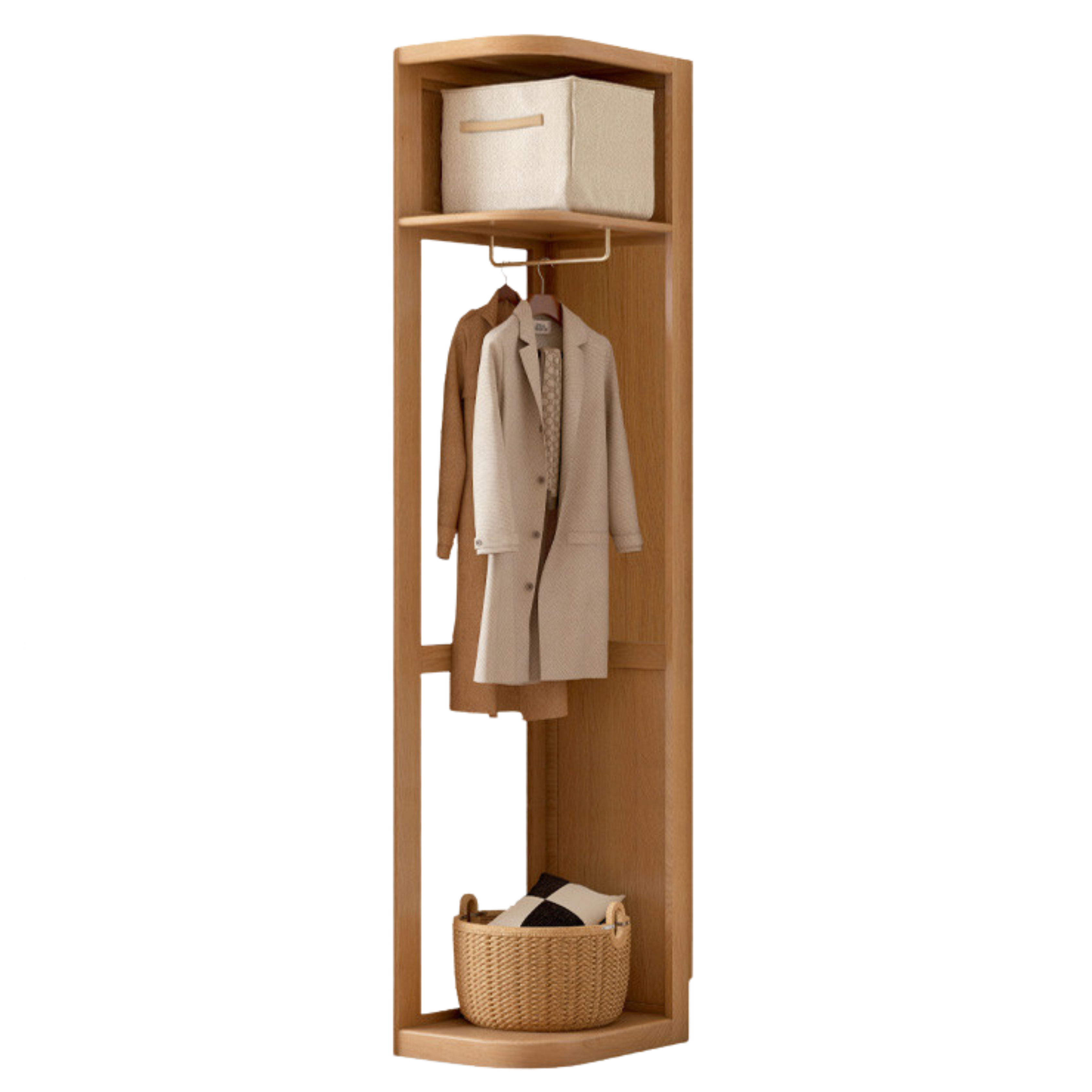 Oak Solid Wood Nordic Wardrobe.