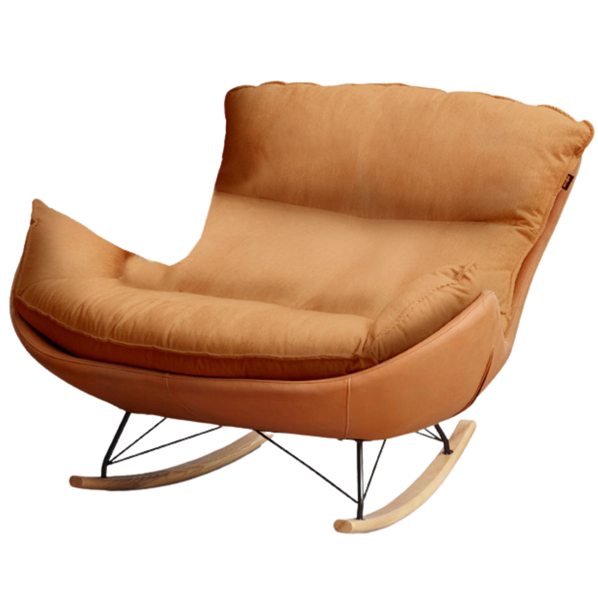 Fabric Rocking Lounge Chair with Soft Cushioned Seat - Best Seller