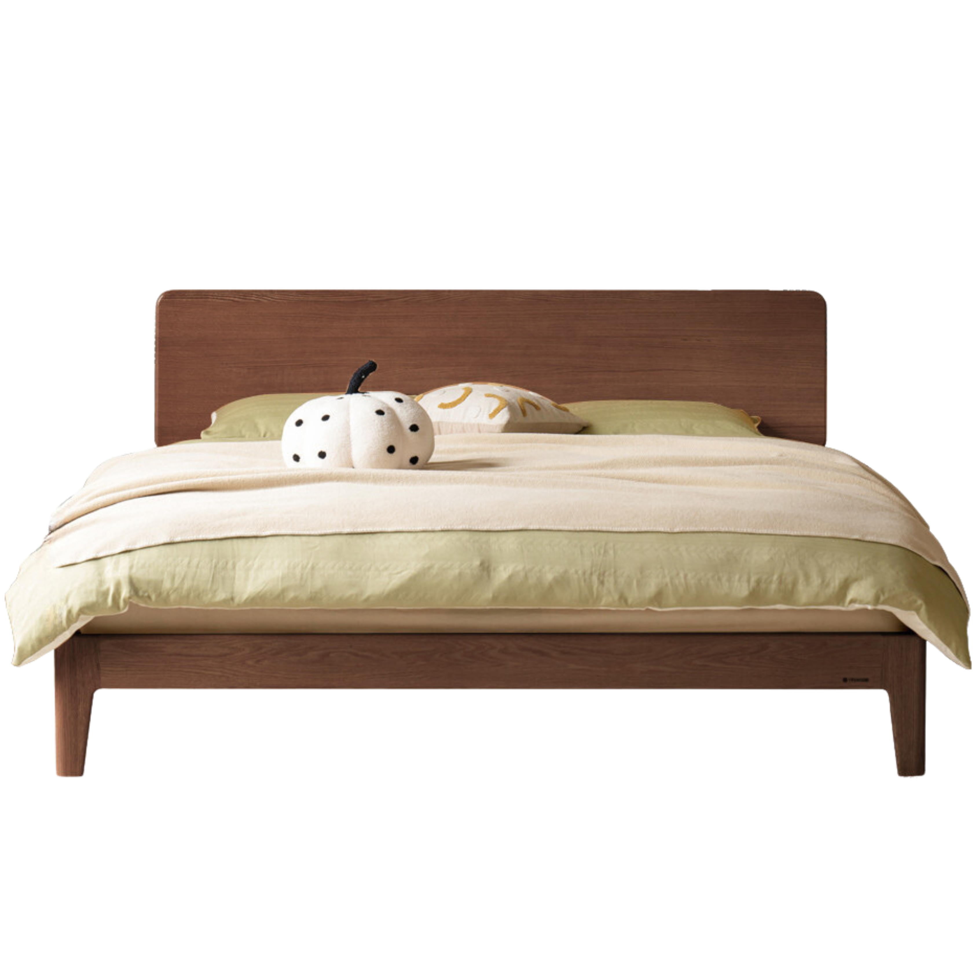 Oak, Ash Solid Wood High Head Board Bed