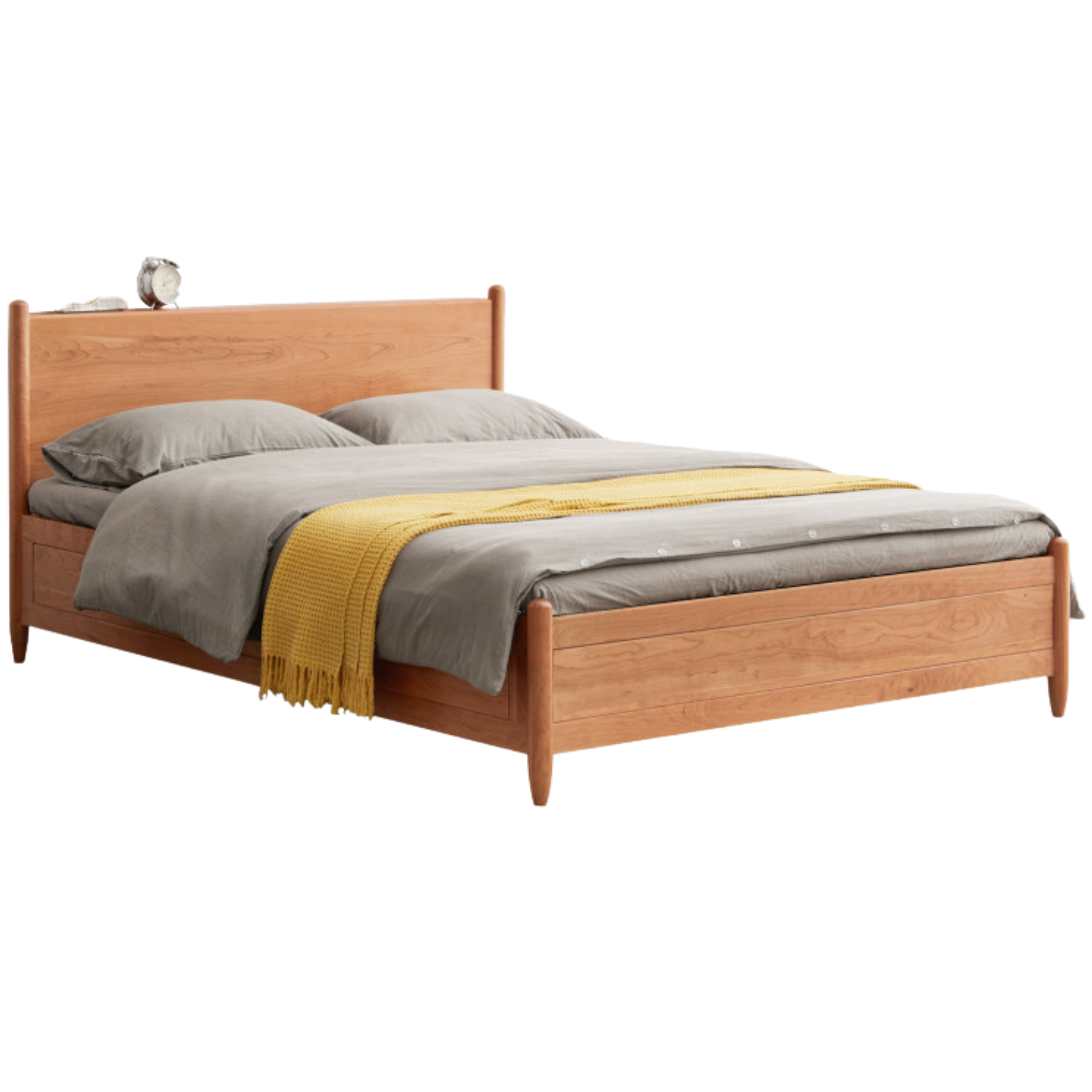 Cherry Wood, Black Walnut Solid Wood Box Bed