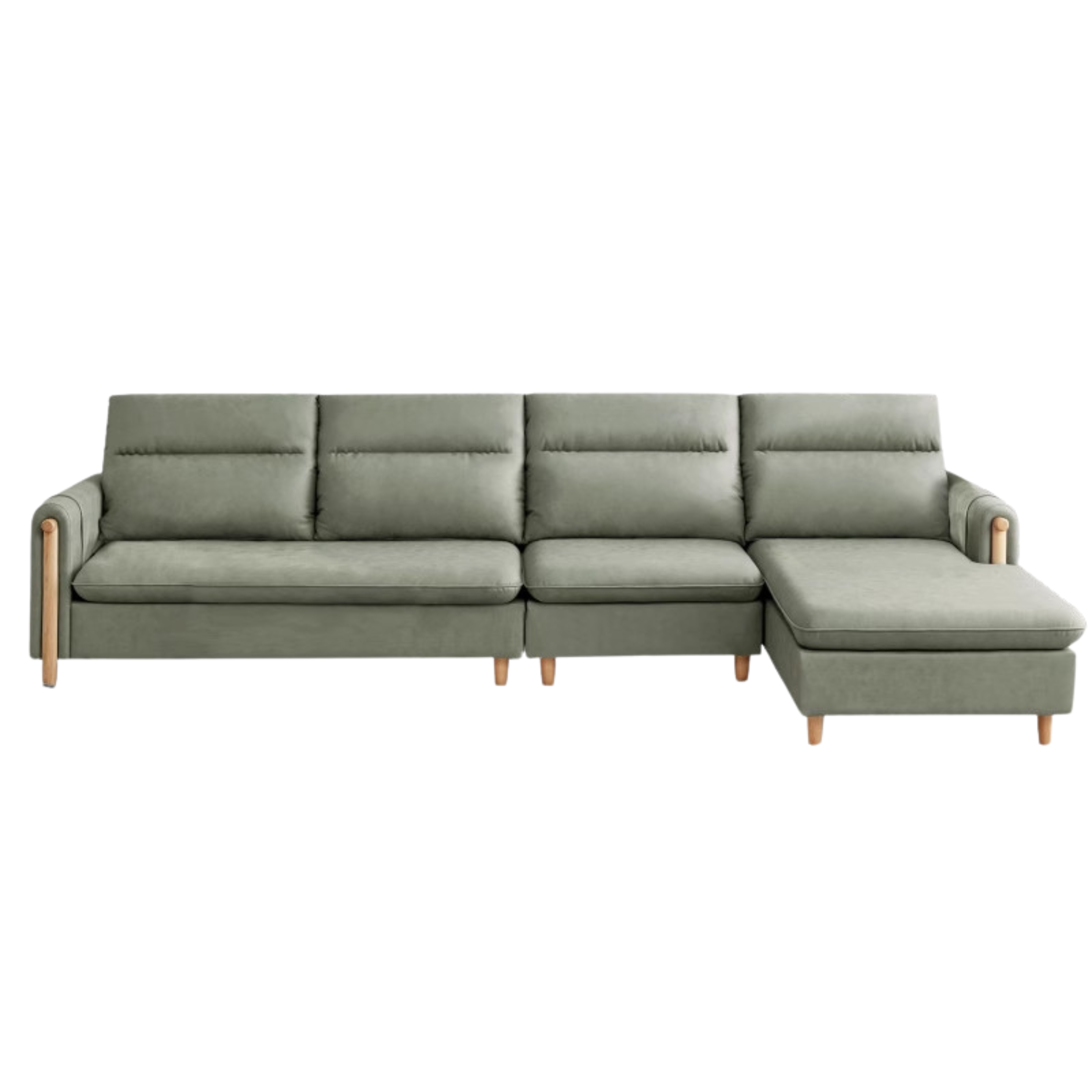 Fabric Contemporary Sectional Sofa with Relaxed Seating
