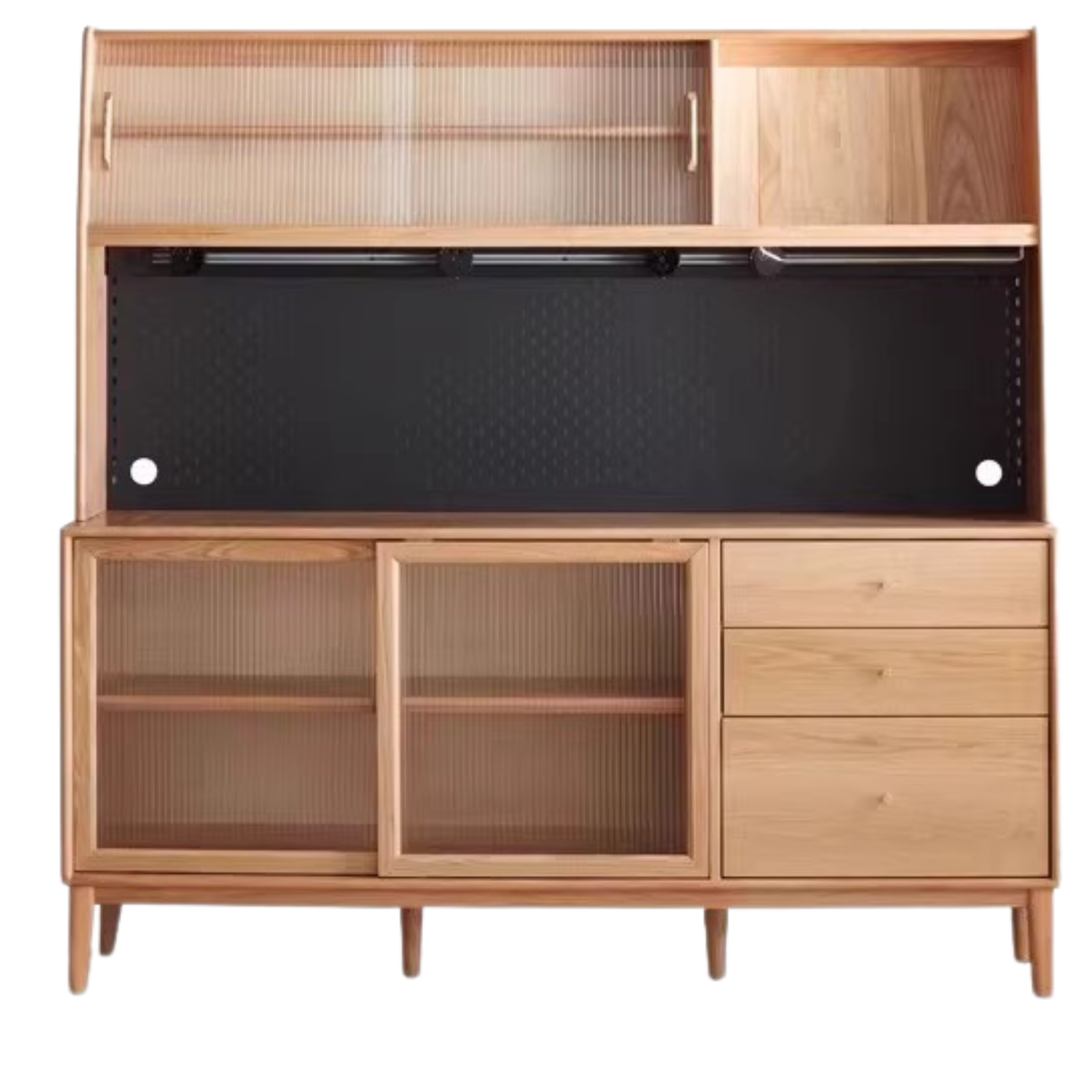 Solid Rubberwood, Oak Solid Wood, Beech Solid Wood Buffet Cabinet, Sideboard