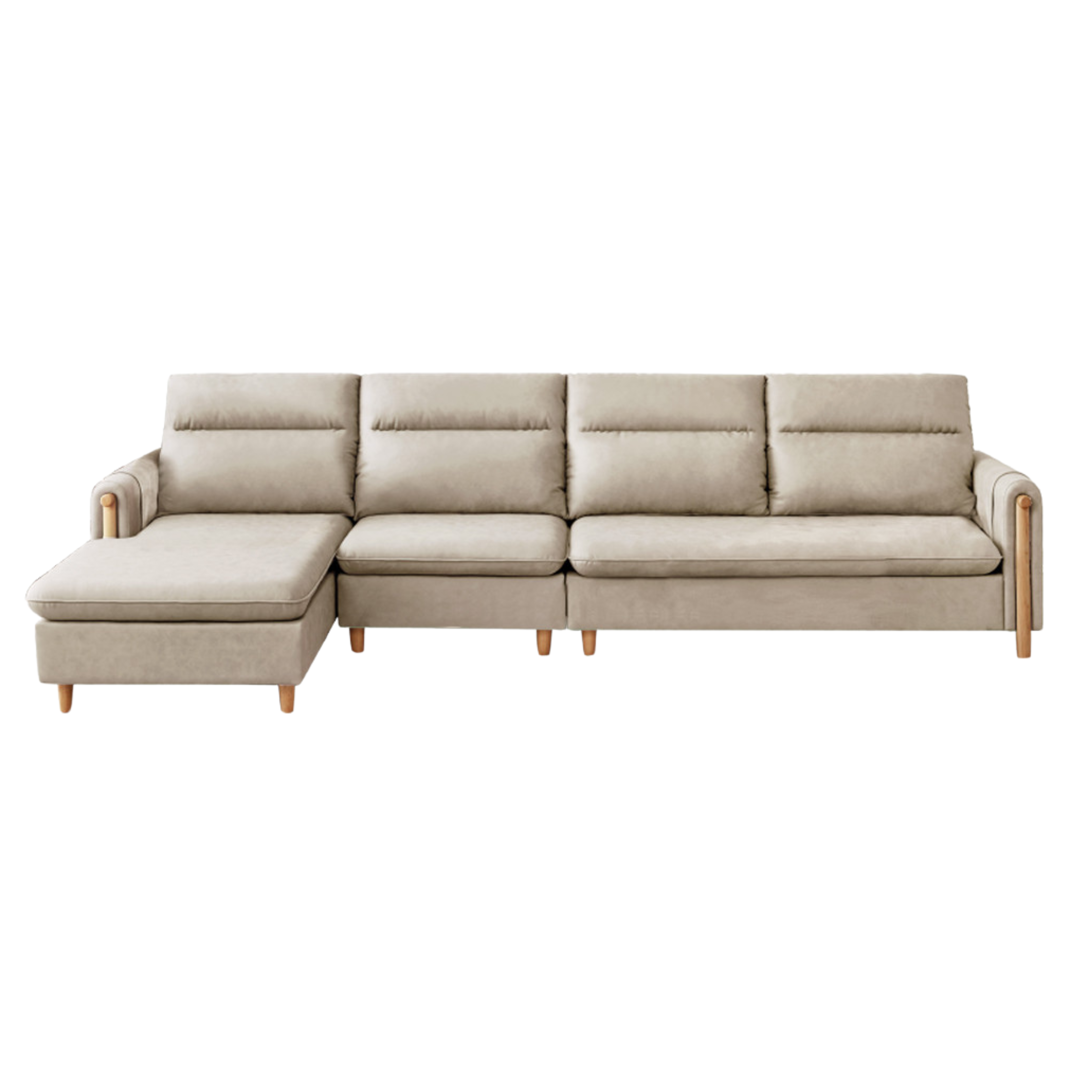 Fabric Contemporary Sectional Sofa with Relaxed Seating
