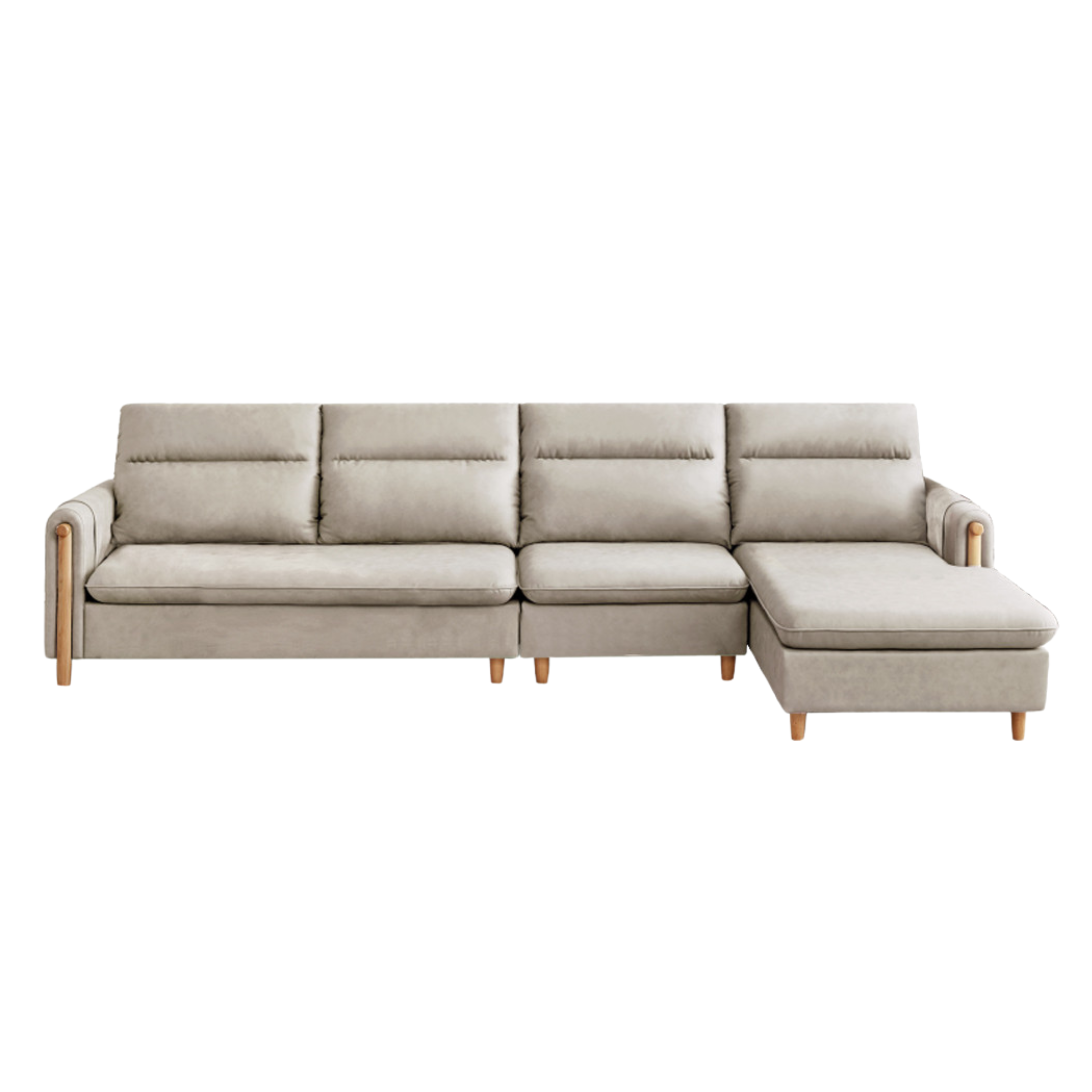 Fabric Contemporary Sectional Sofa with Relaxed Seating