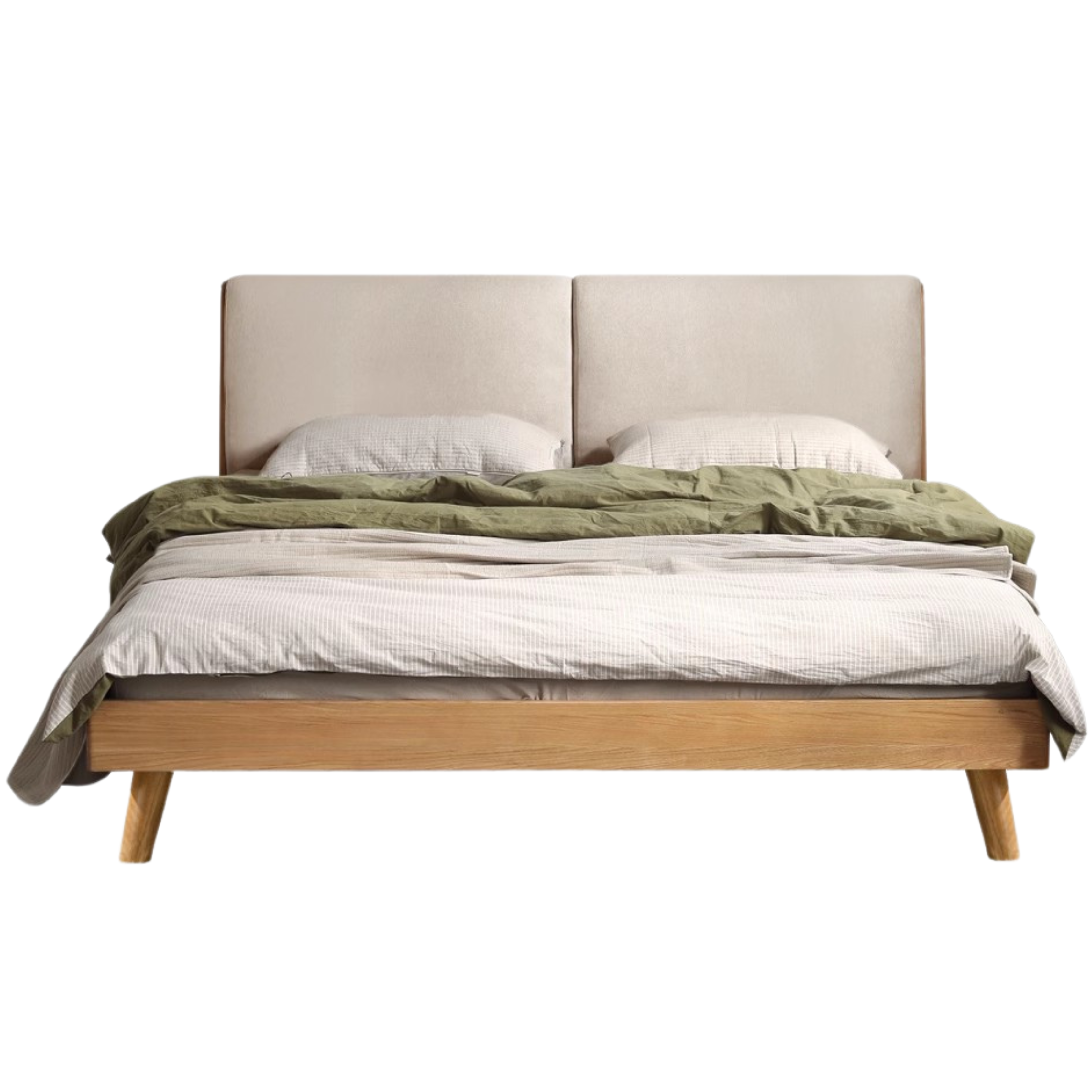 Rubberwood, Oak solid wood Soft Bed
