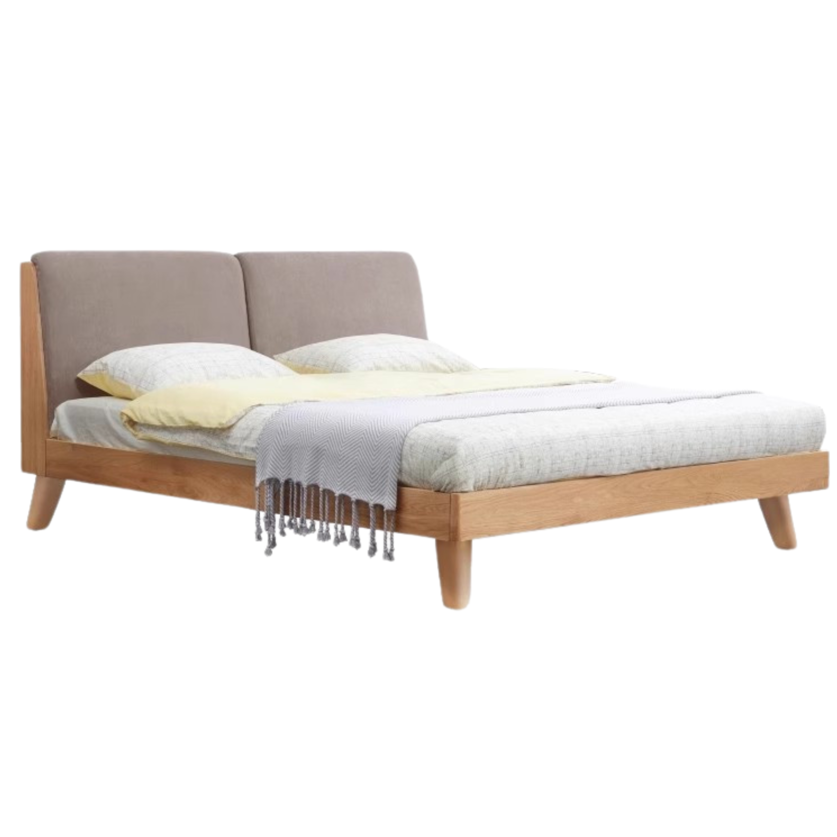 Rubberwood, Oak solid wood Soft Bed