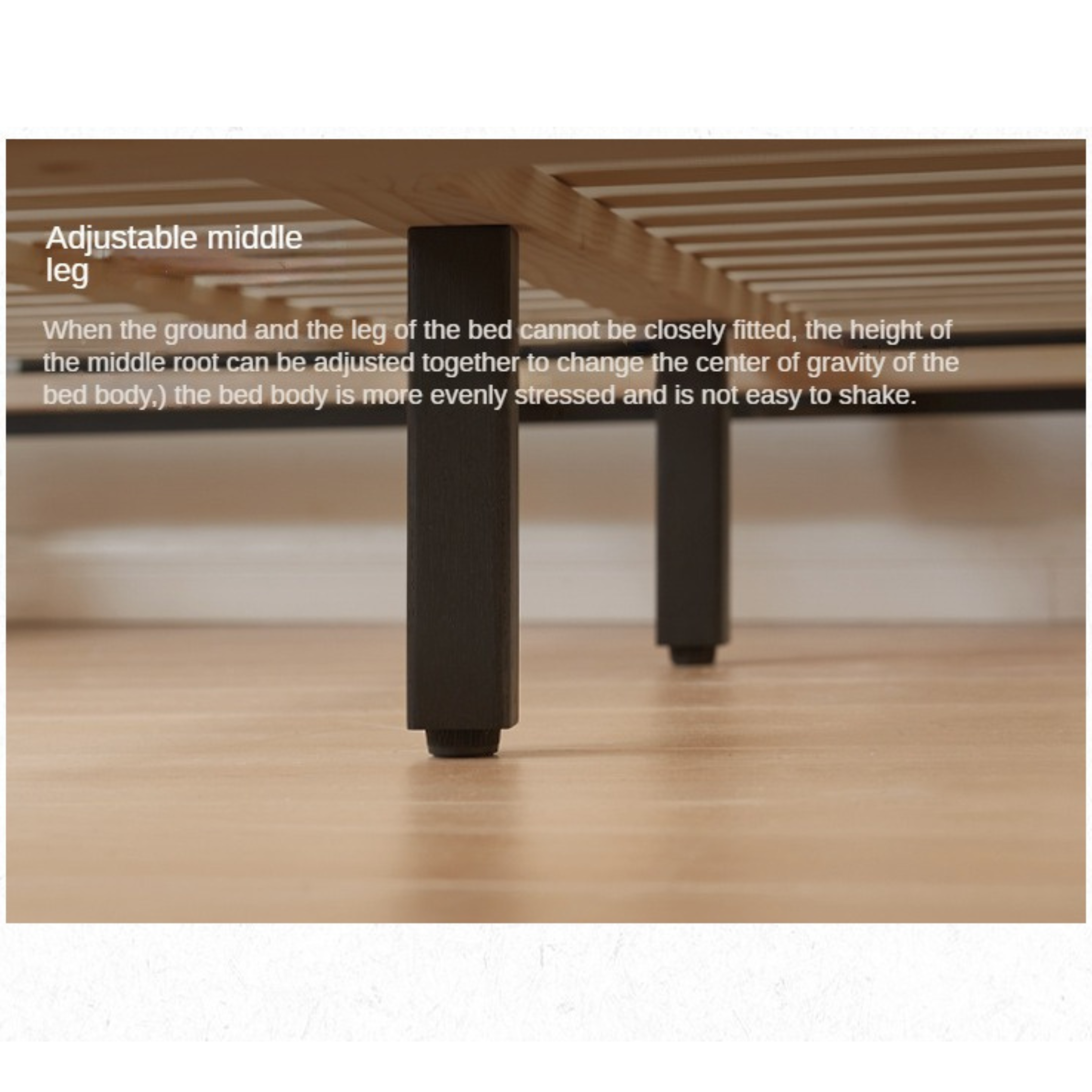 Ash, Oak Solid Wood Bed Minimalist