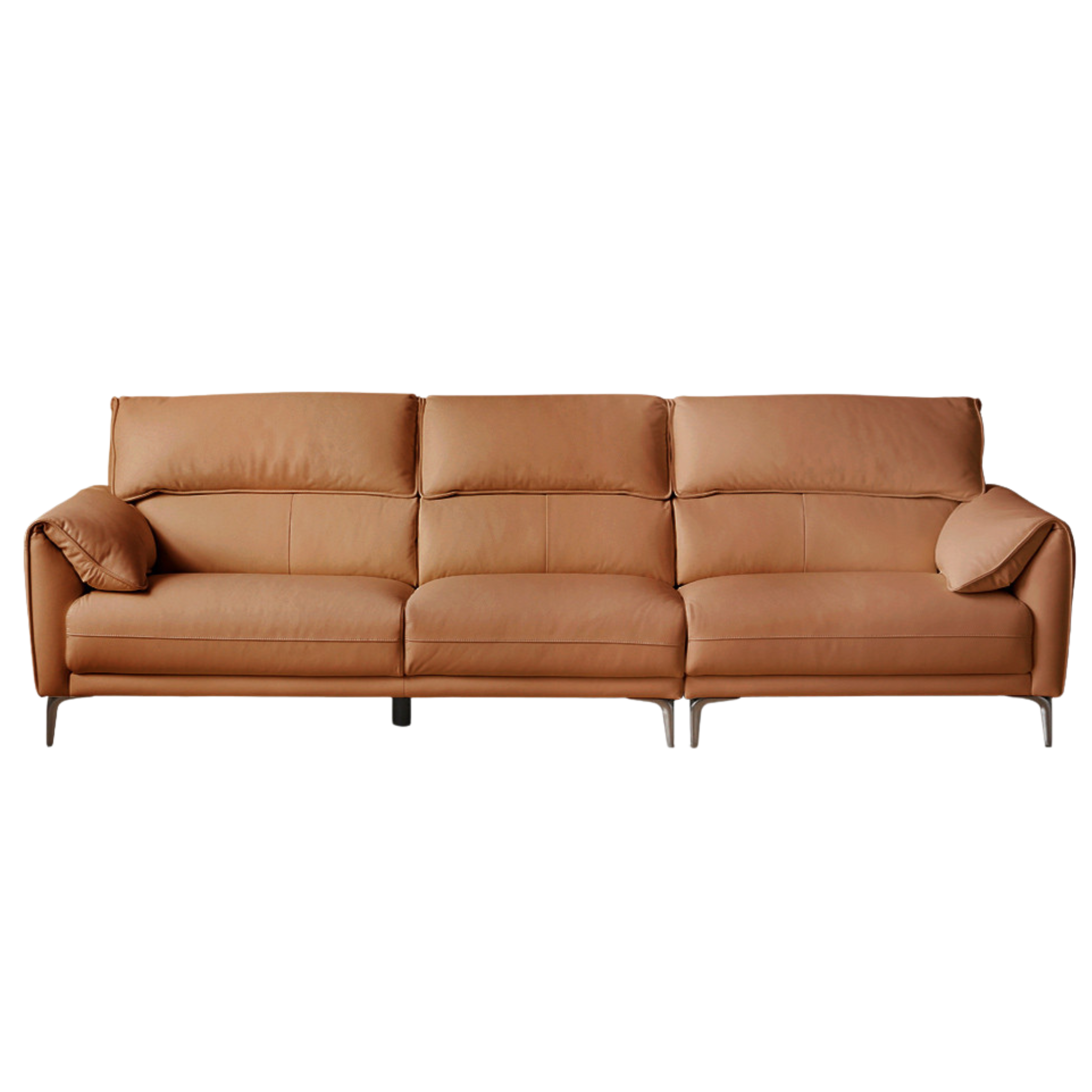 First Layer Cowhide Leather Goose Down Sofa.