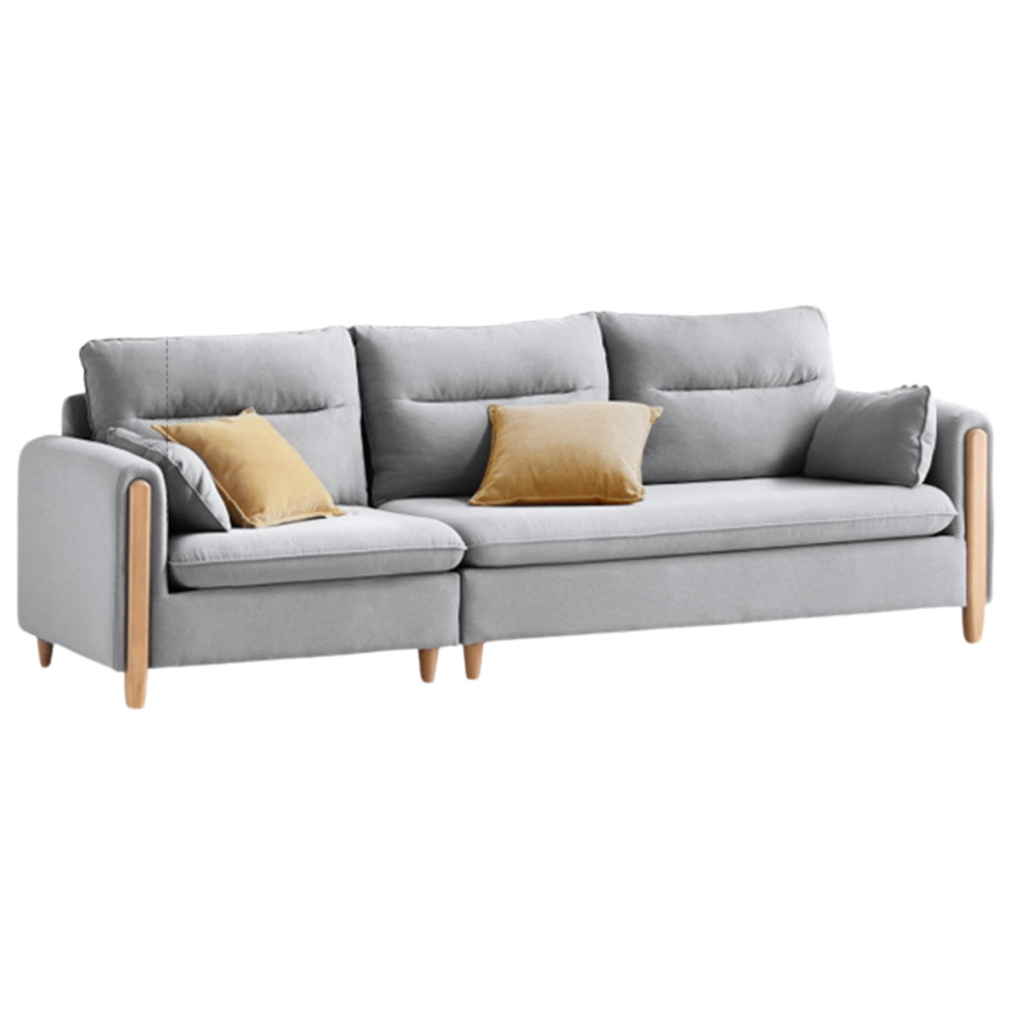 Oak Solid Wood Luxury Fabric Sofa.