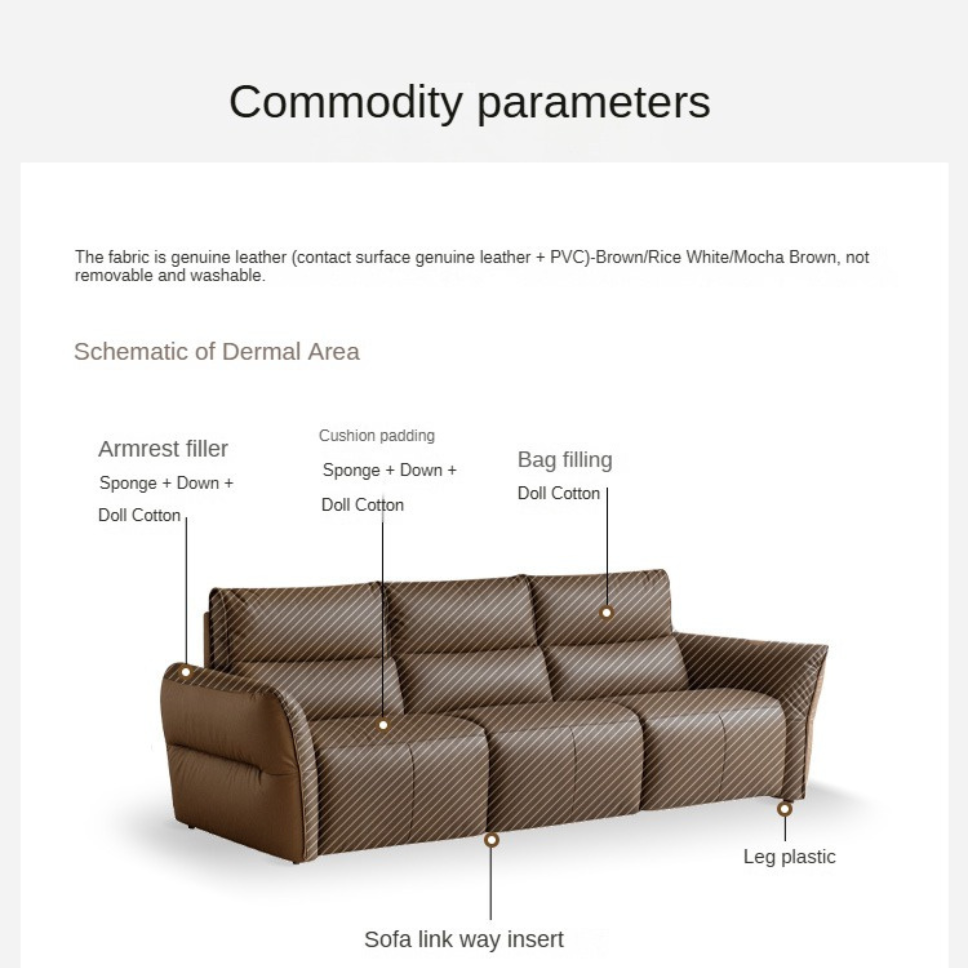Leather Electric Luxury High Backrest Sofa,