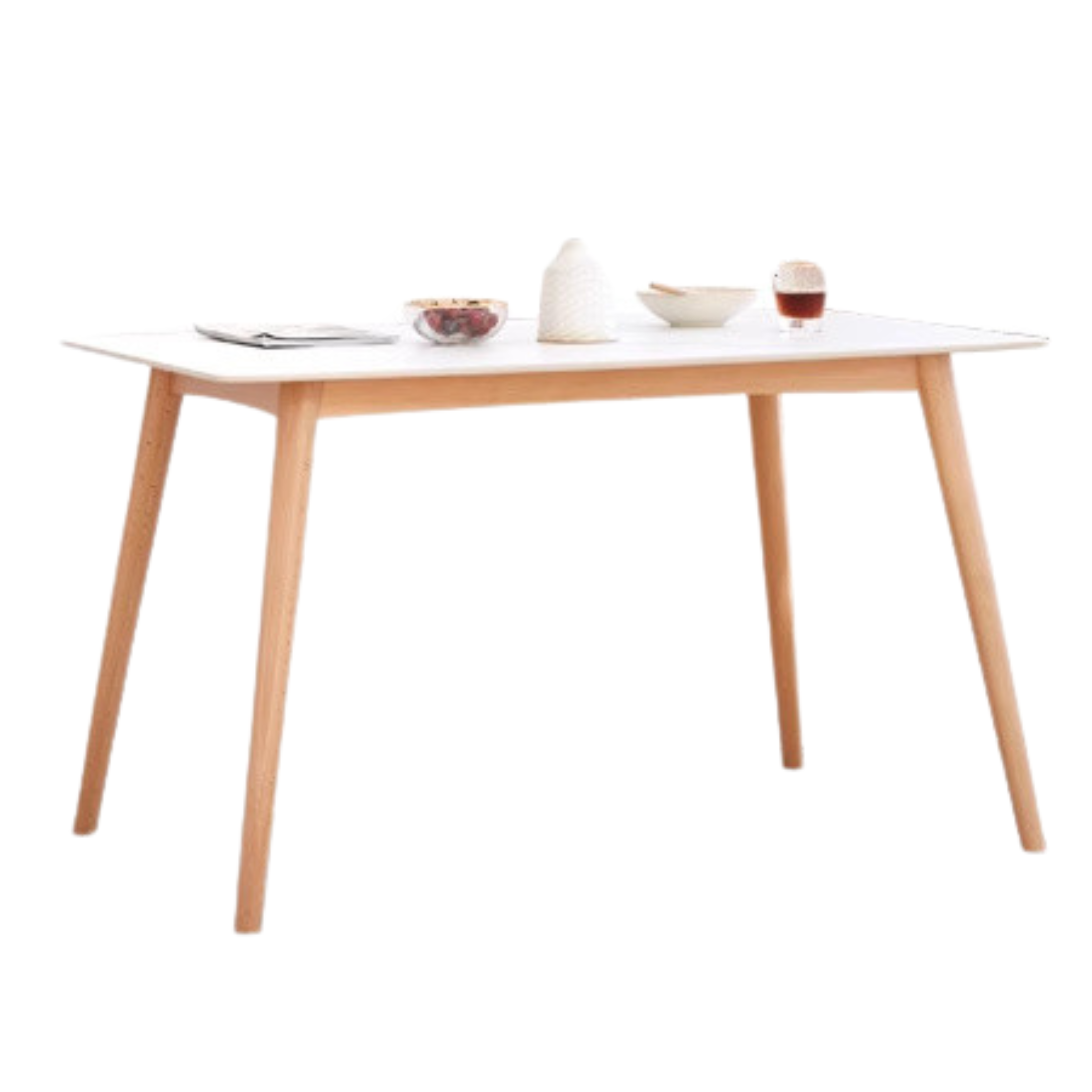 Beech Solid Wood Rock Plate Dining Table