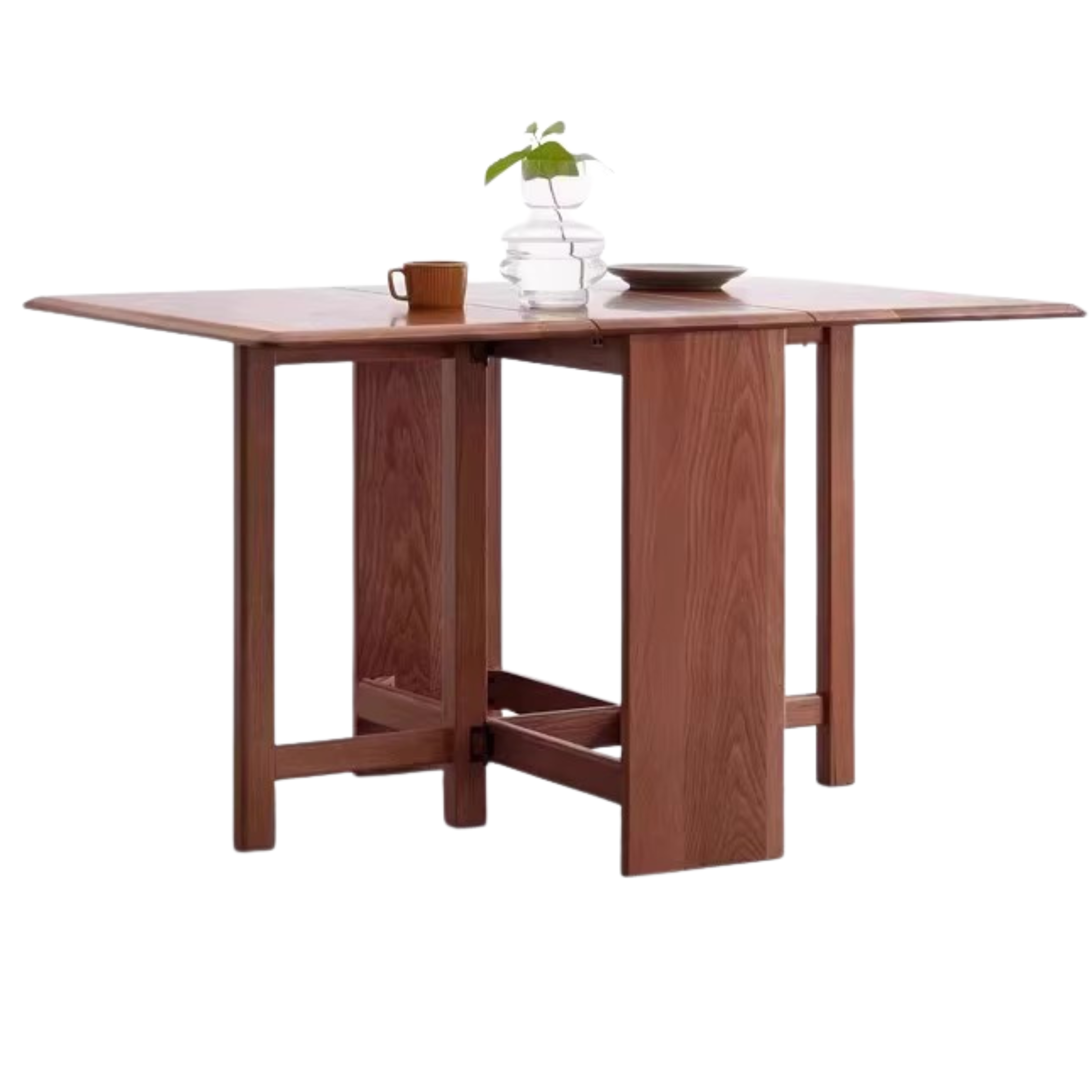 Oak Solid Wood Retractable Dining Table