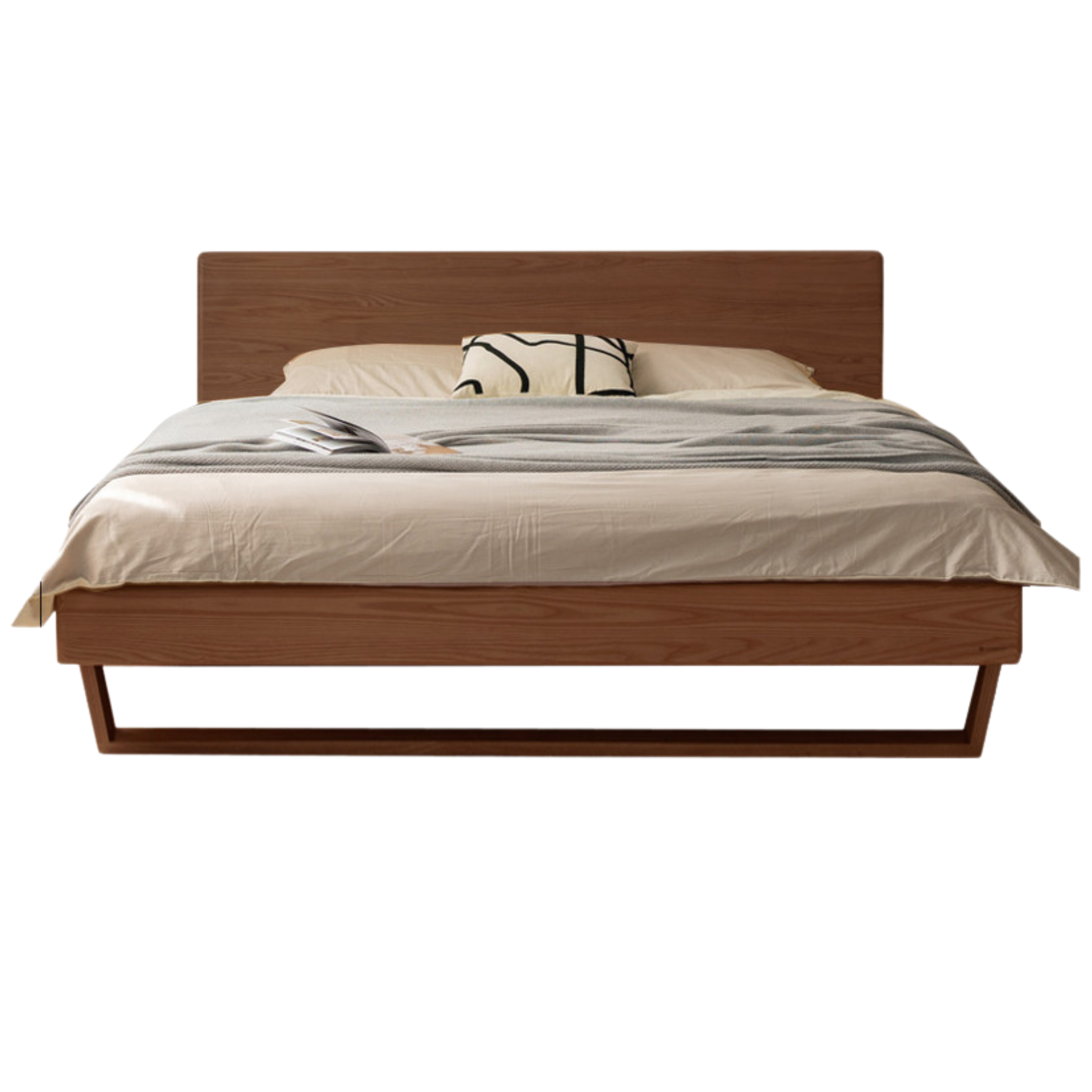 Oak, Ash Solid Wood Nordic Simple Suspended Bed