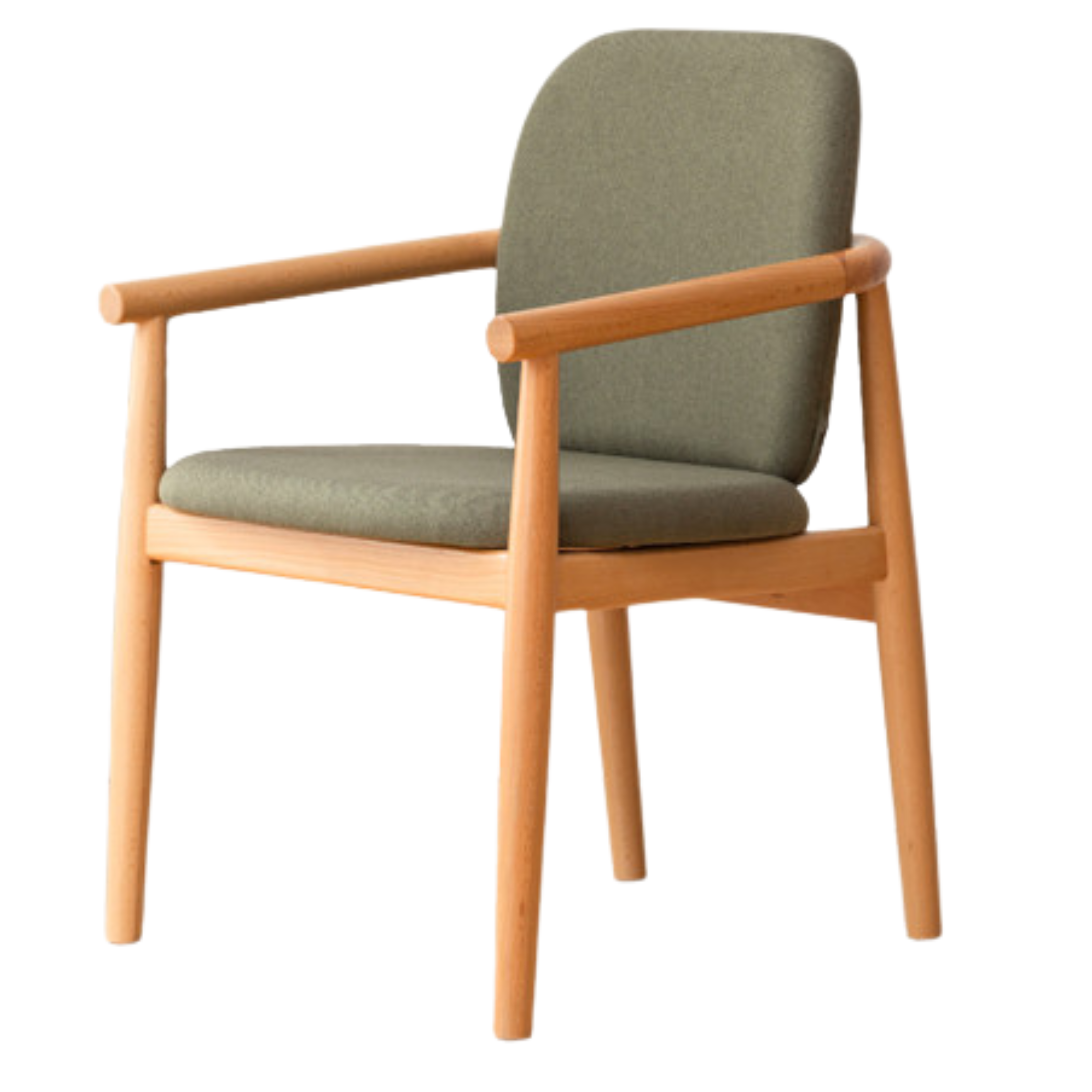 Beech Solid Wood Armchair Nordic)