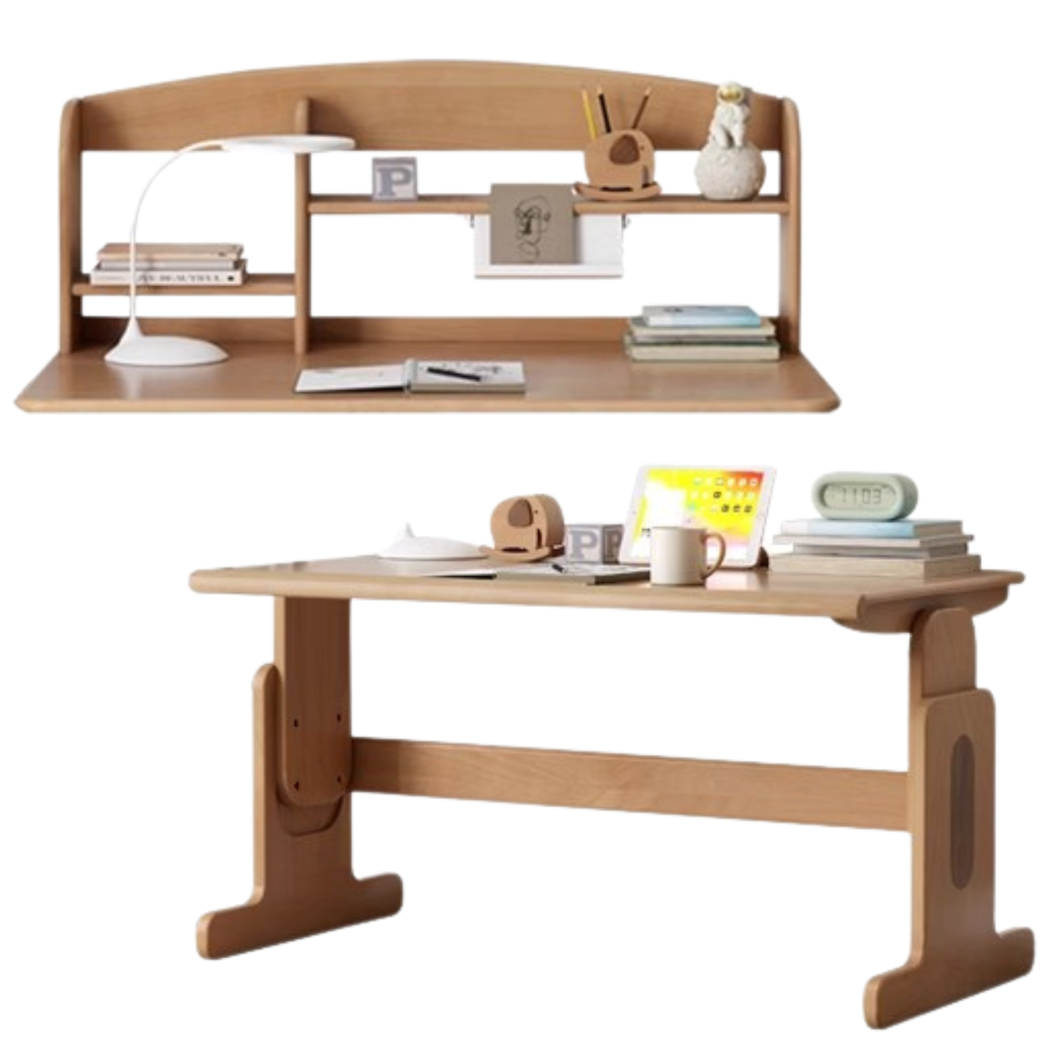 Beech Solid Wood Children's Lifting Desk