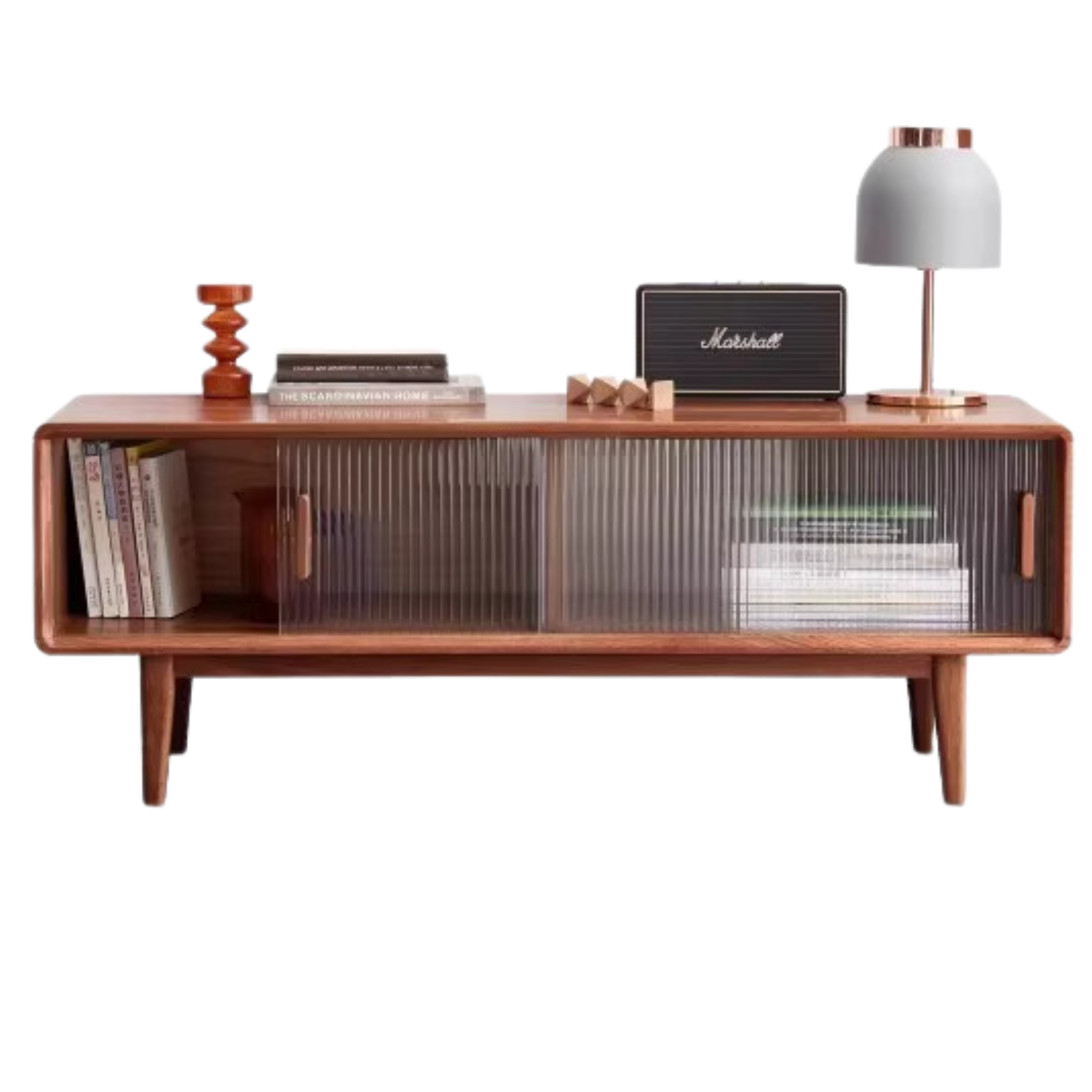 Oak, Beech Solid Wood, Solid RubberWood TV Stand