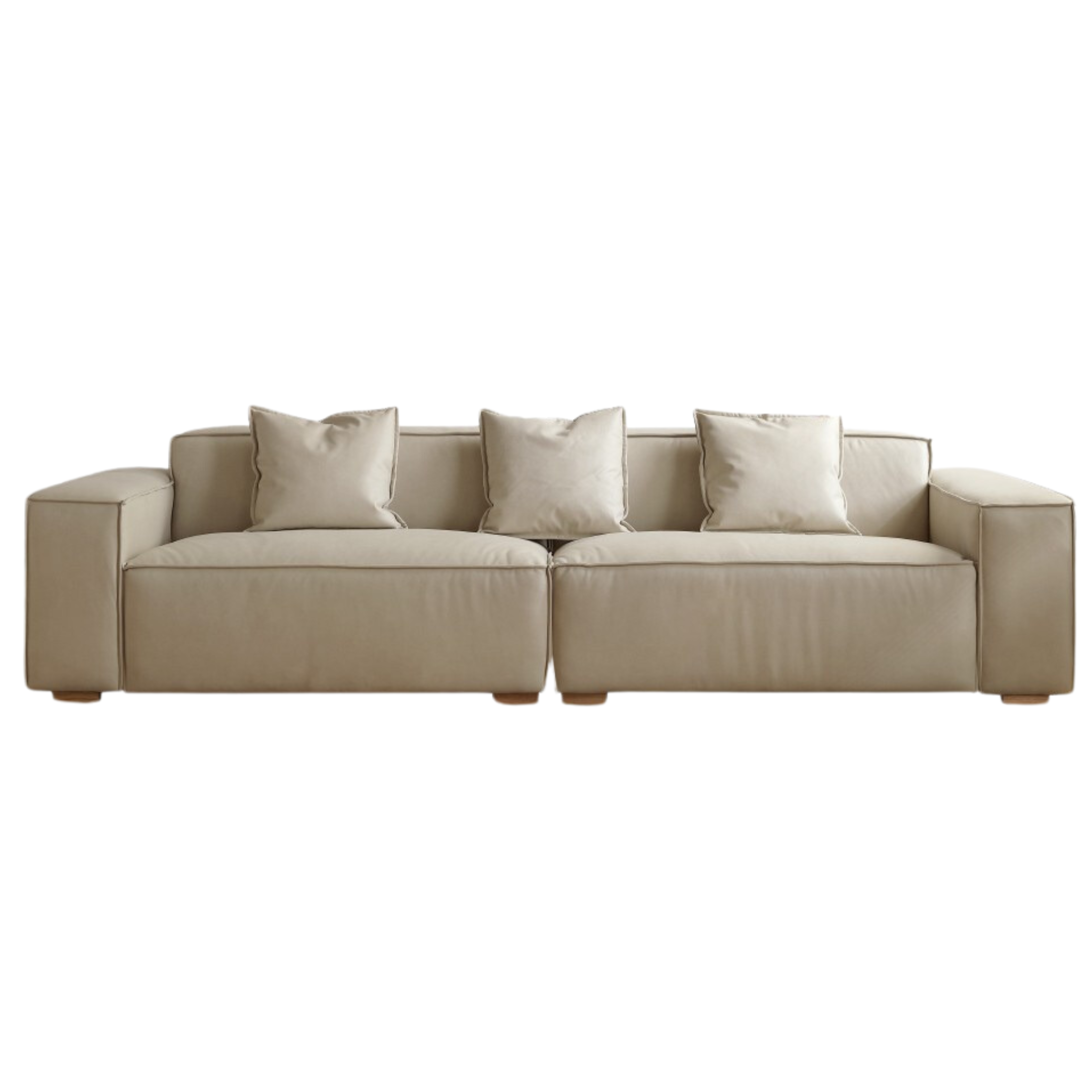 First Layer Cowhide Leather Sofa.