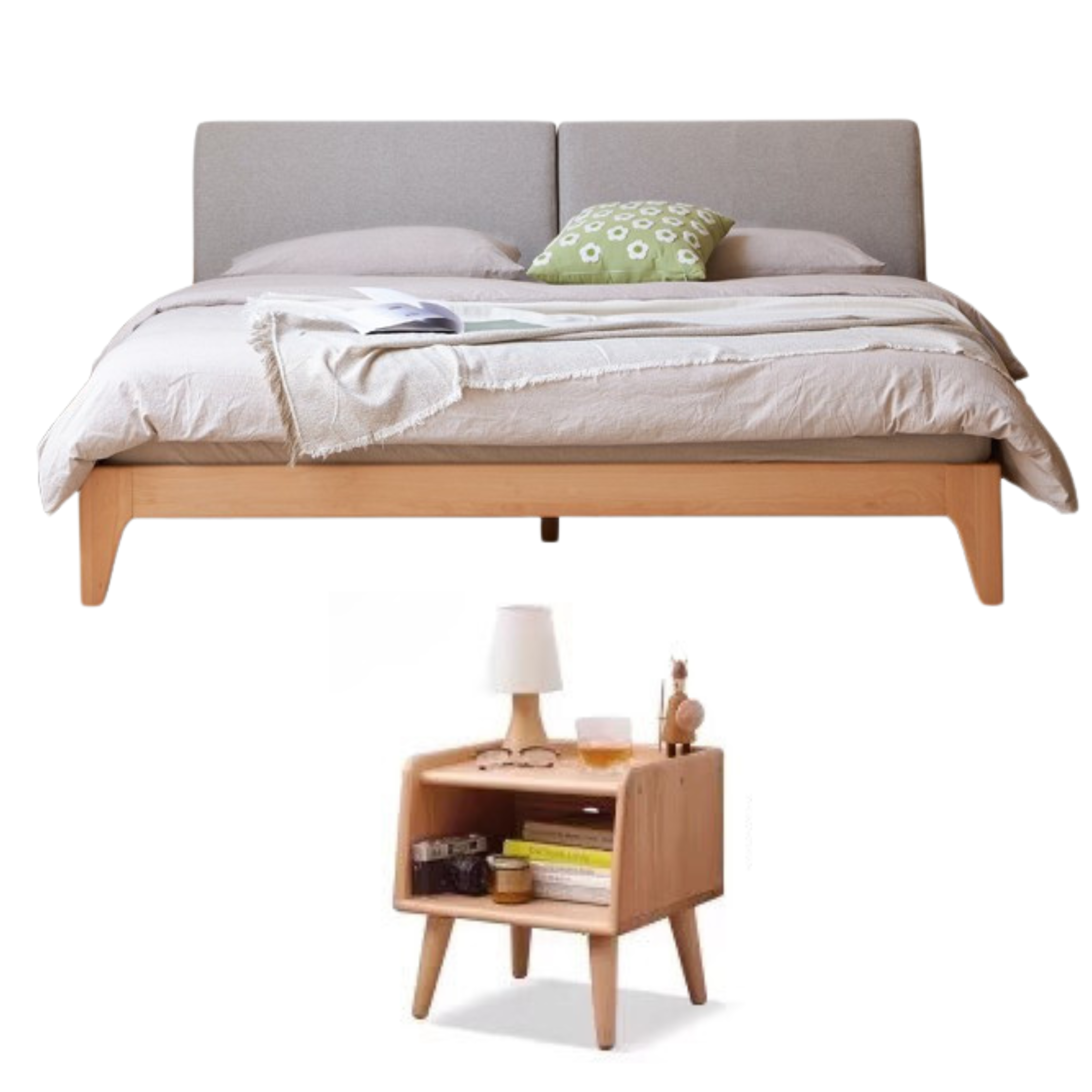 European Beech Solid Wood Soft Bed