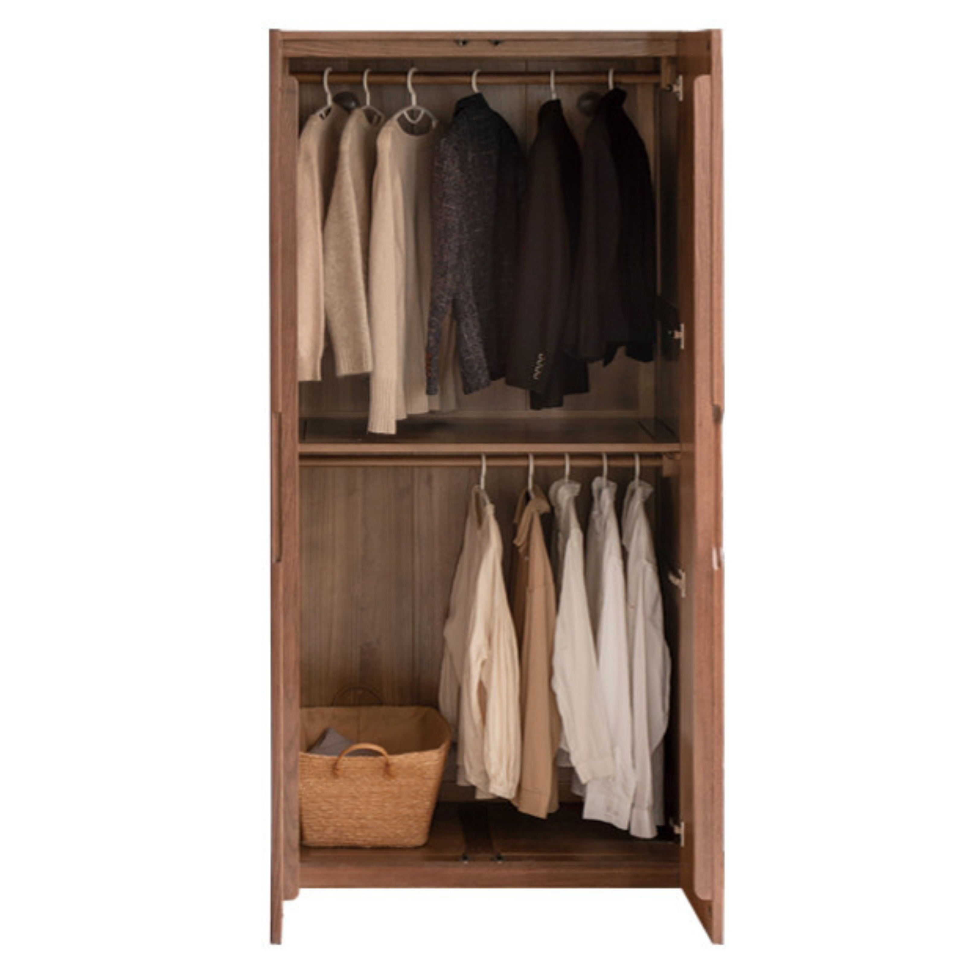 Oak Solid Wood Modern Wardrobe.