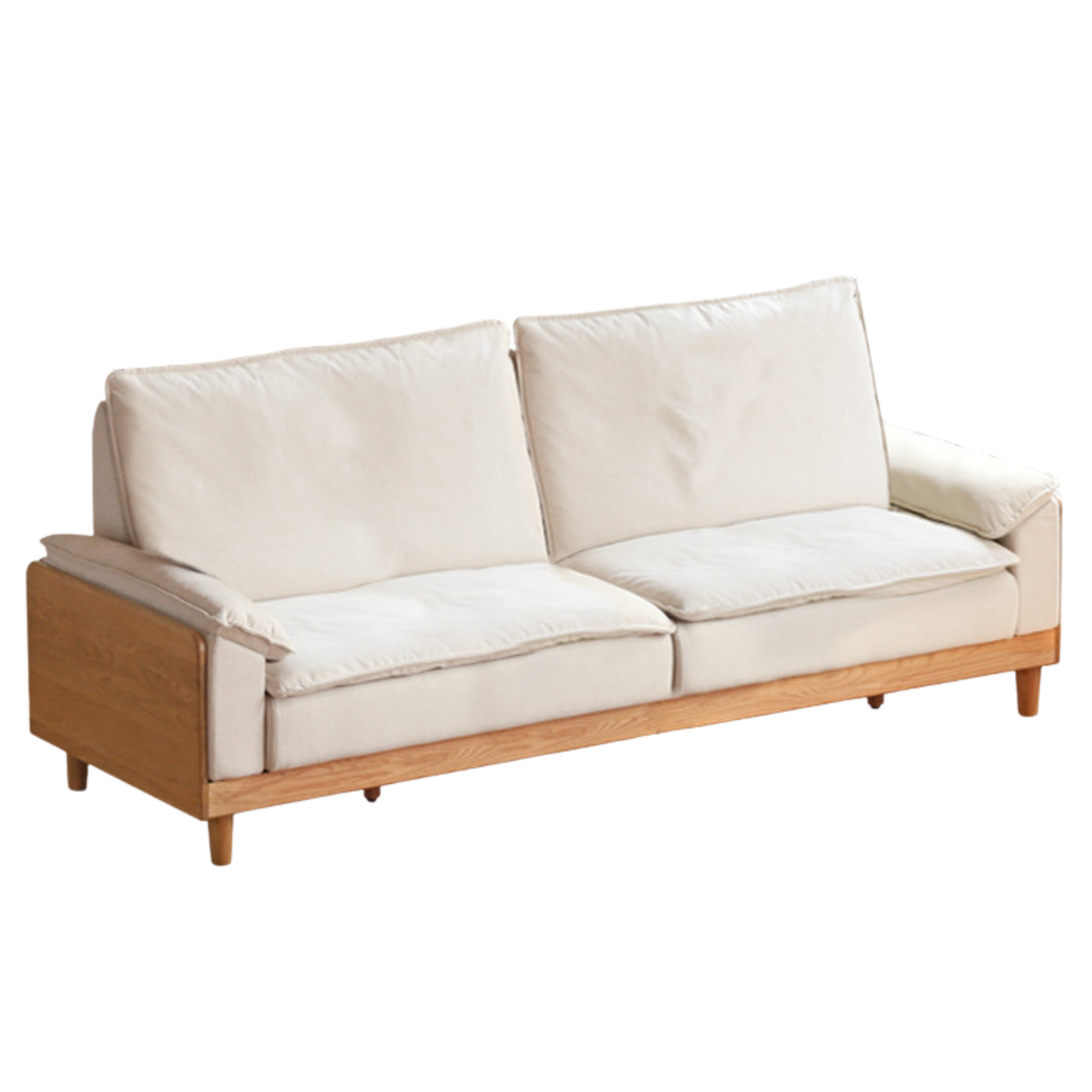 Oak Solid Wood Straight Sofa