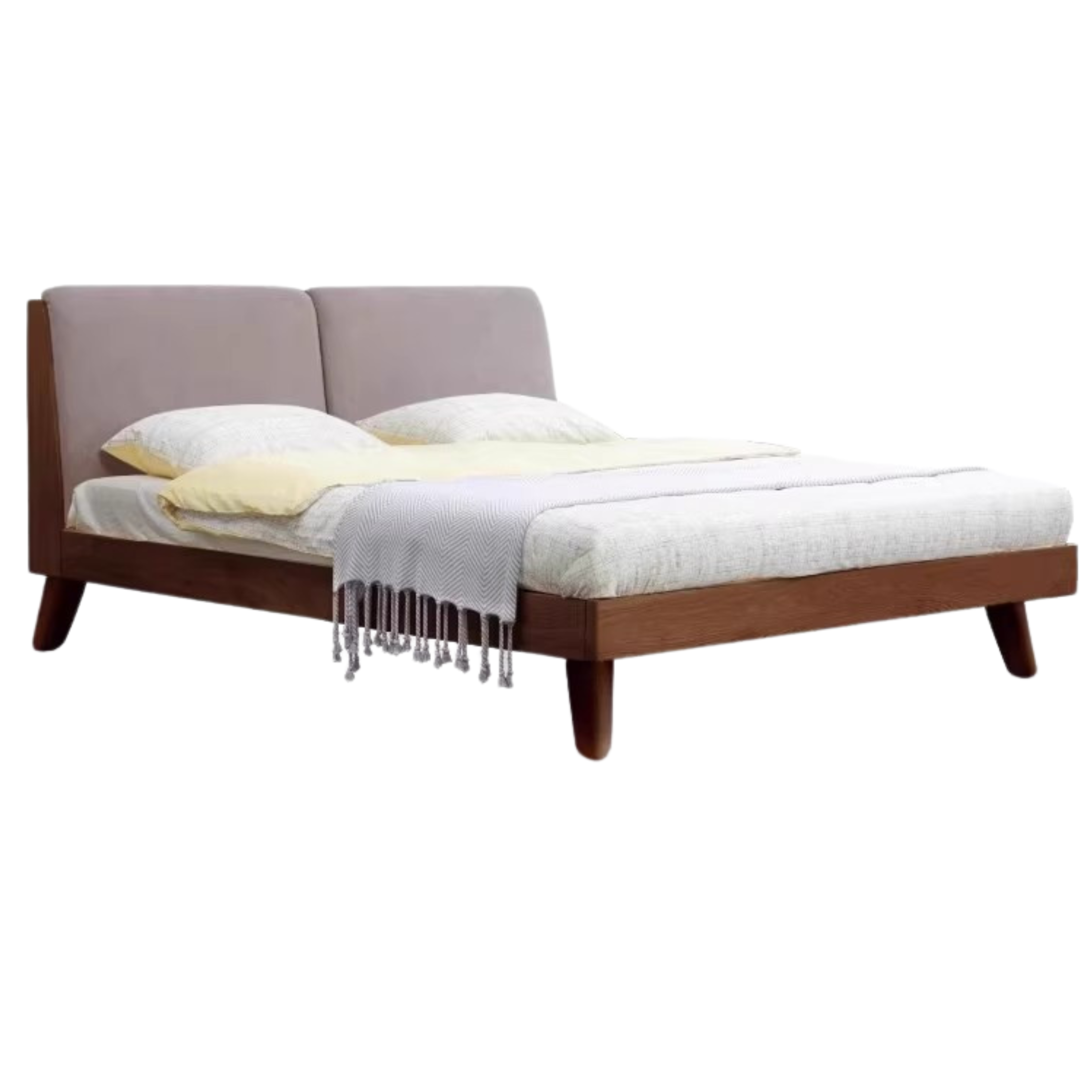 Rubberwood, Oak solid wood Soft Bed