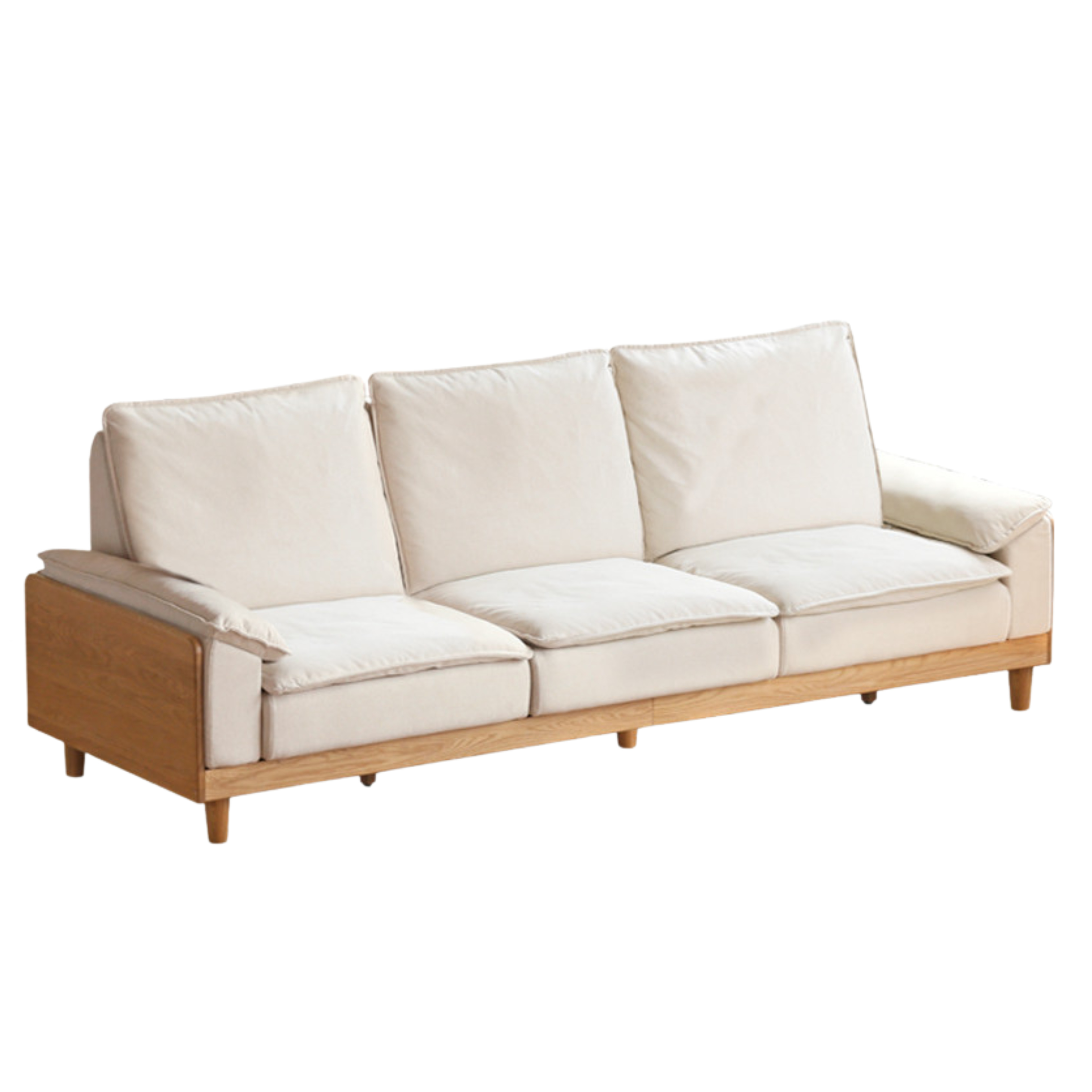 Oak Solid Wood Straight Sofa