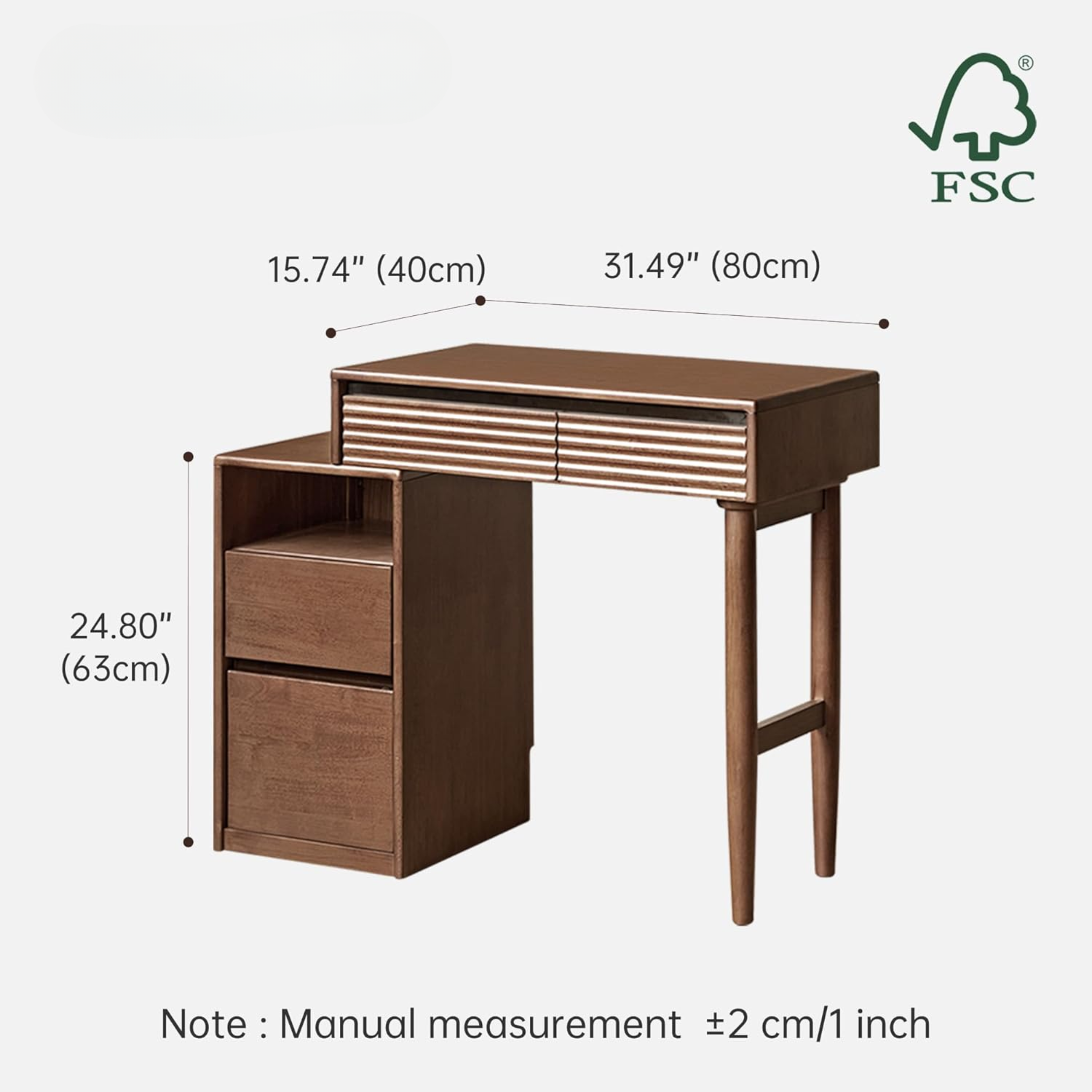 Rubberwood Vanity Table