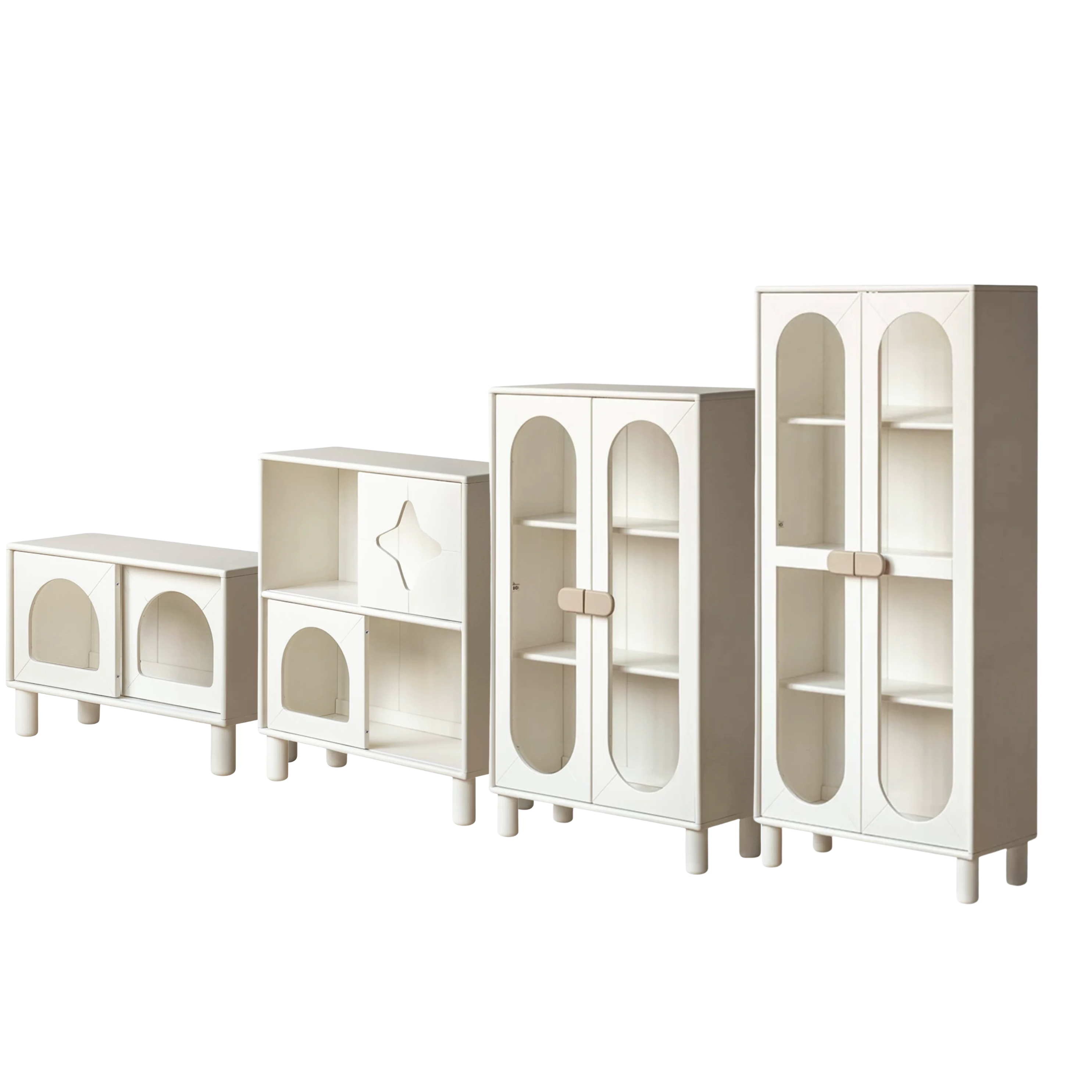 Solid Rubberwood Children's Сombination Bookcase