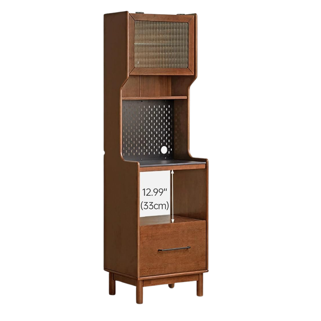 Solid Rubberwood Vintage Style Sideboard with Dining Room Storage