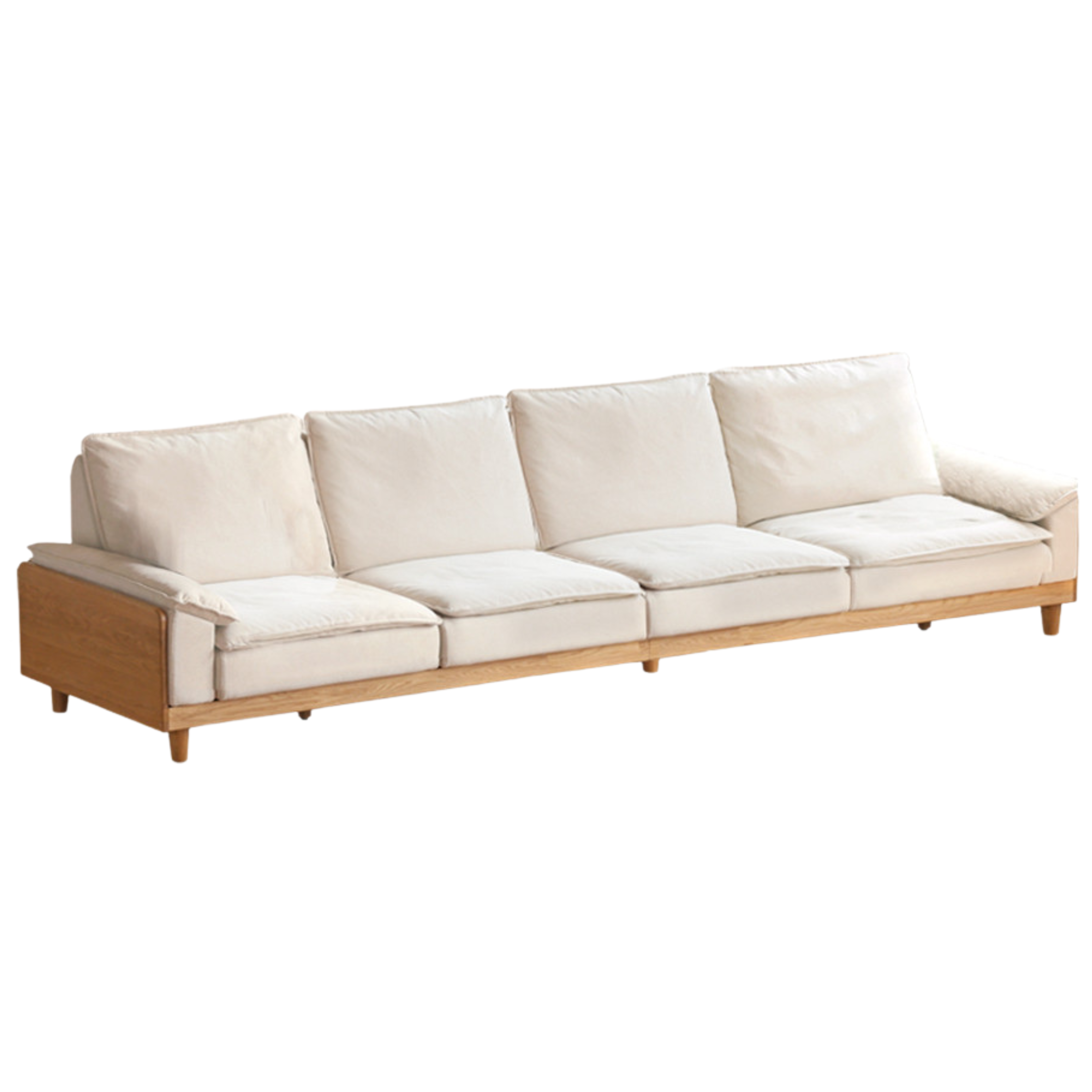Oak Solid Wood Straight Sofa
