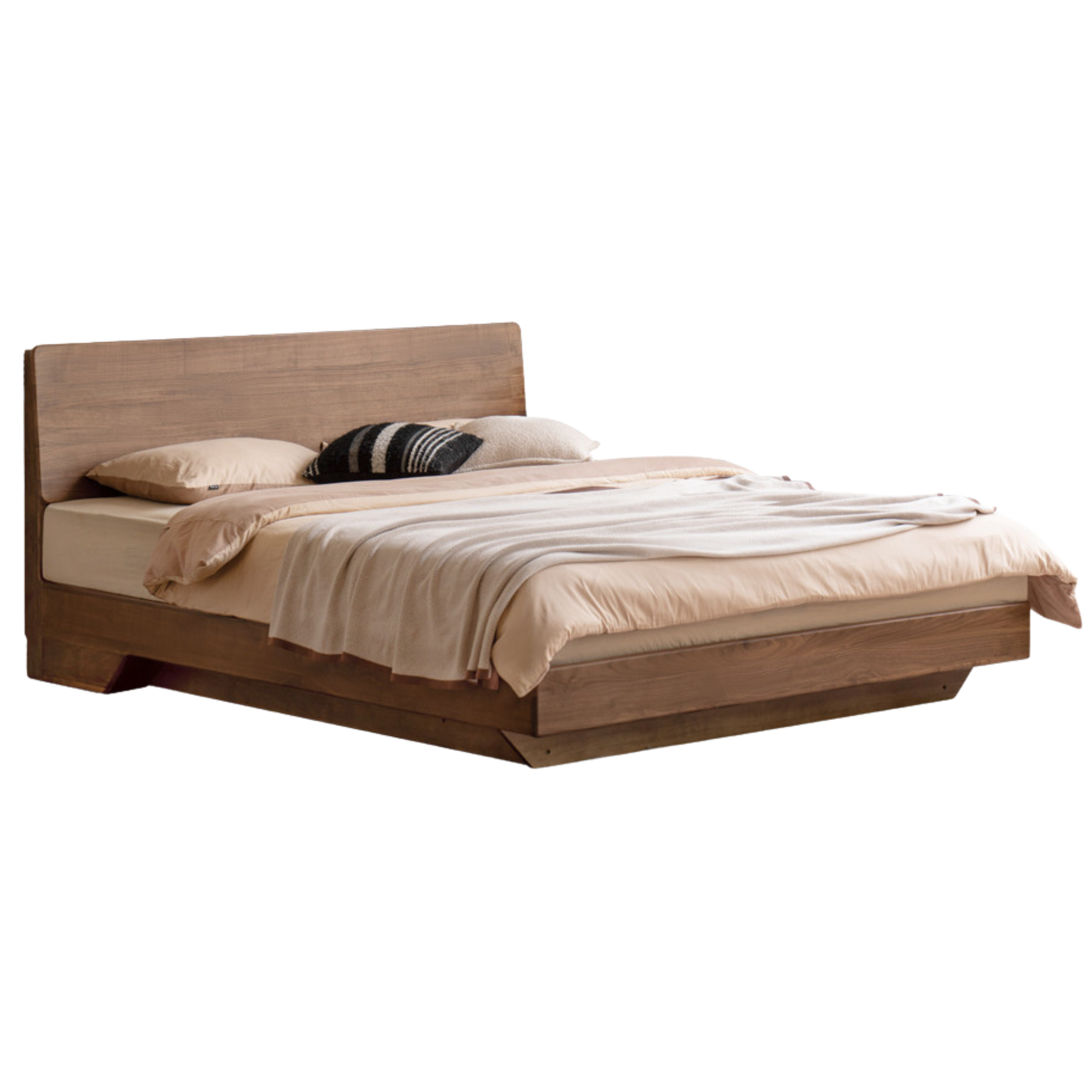 Black Walnut, Oak Suspended Luminous Box Bed