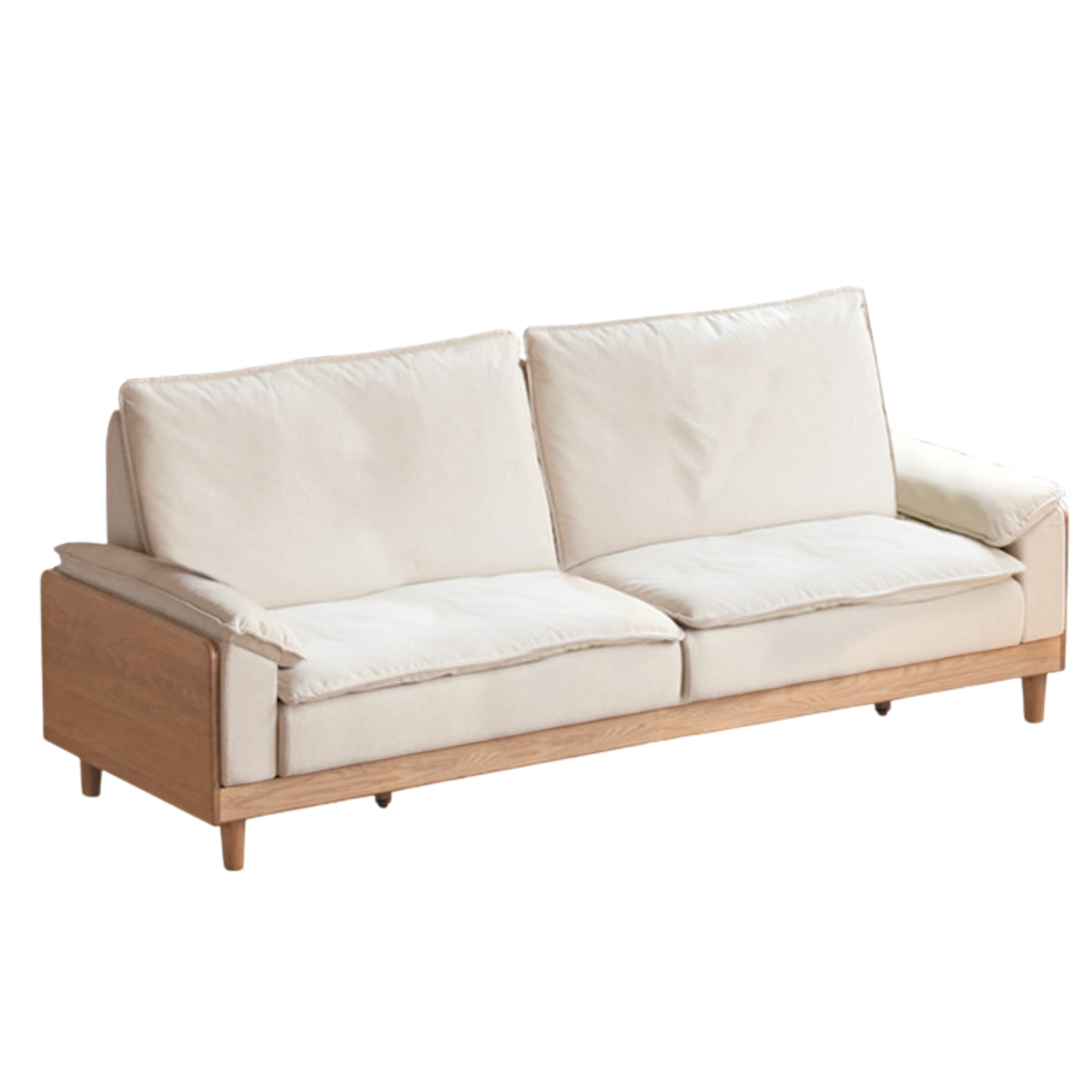 Oak Solid Wood Straight Sofa