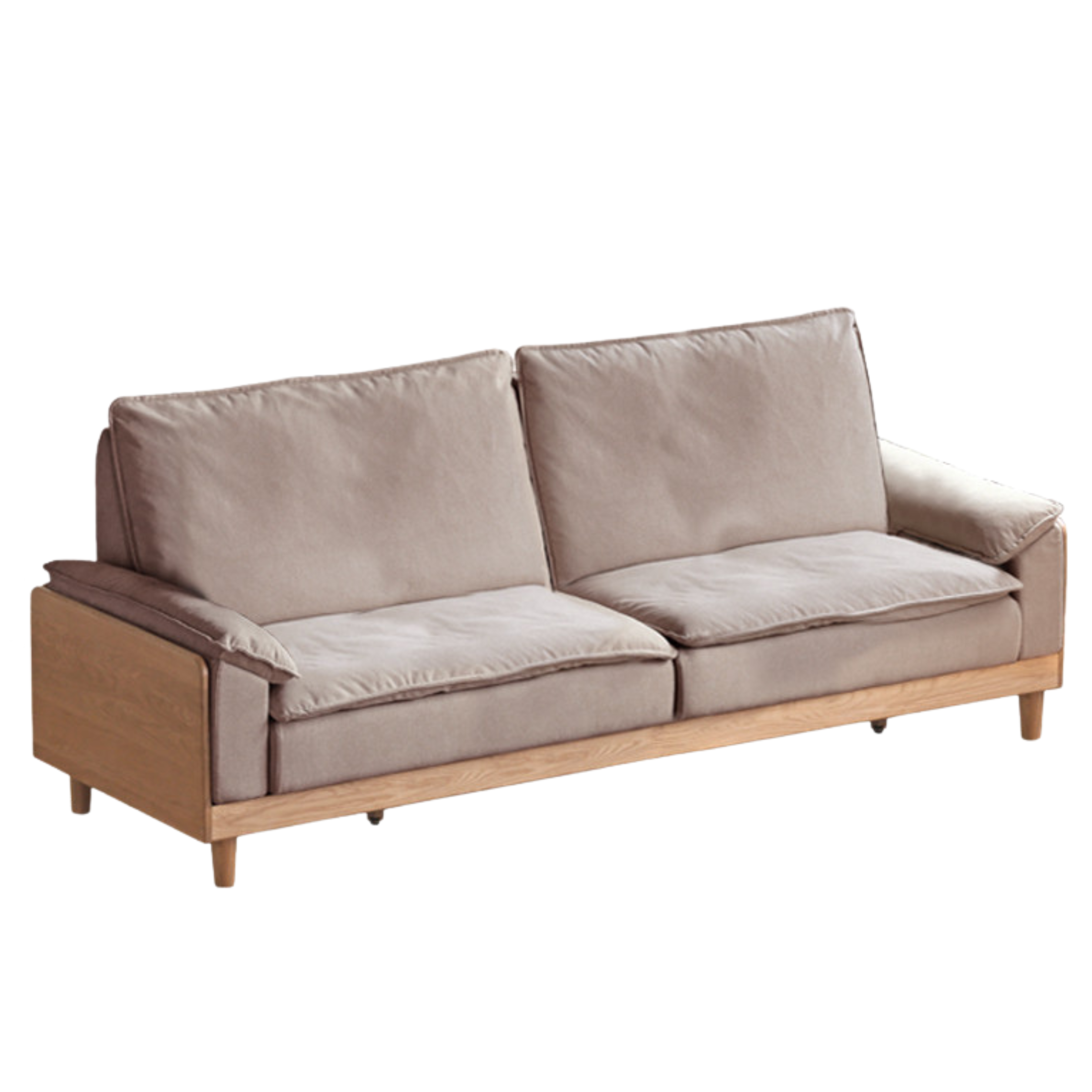 Oak Solid Wood Straight Sofa