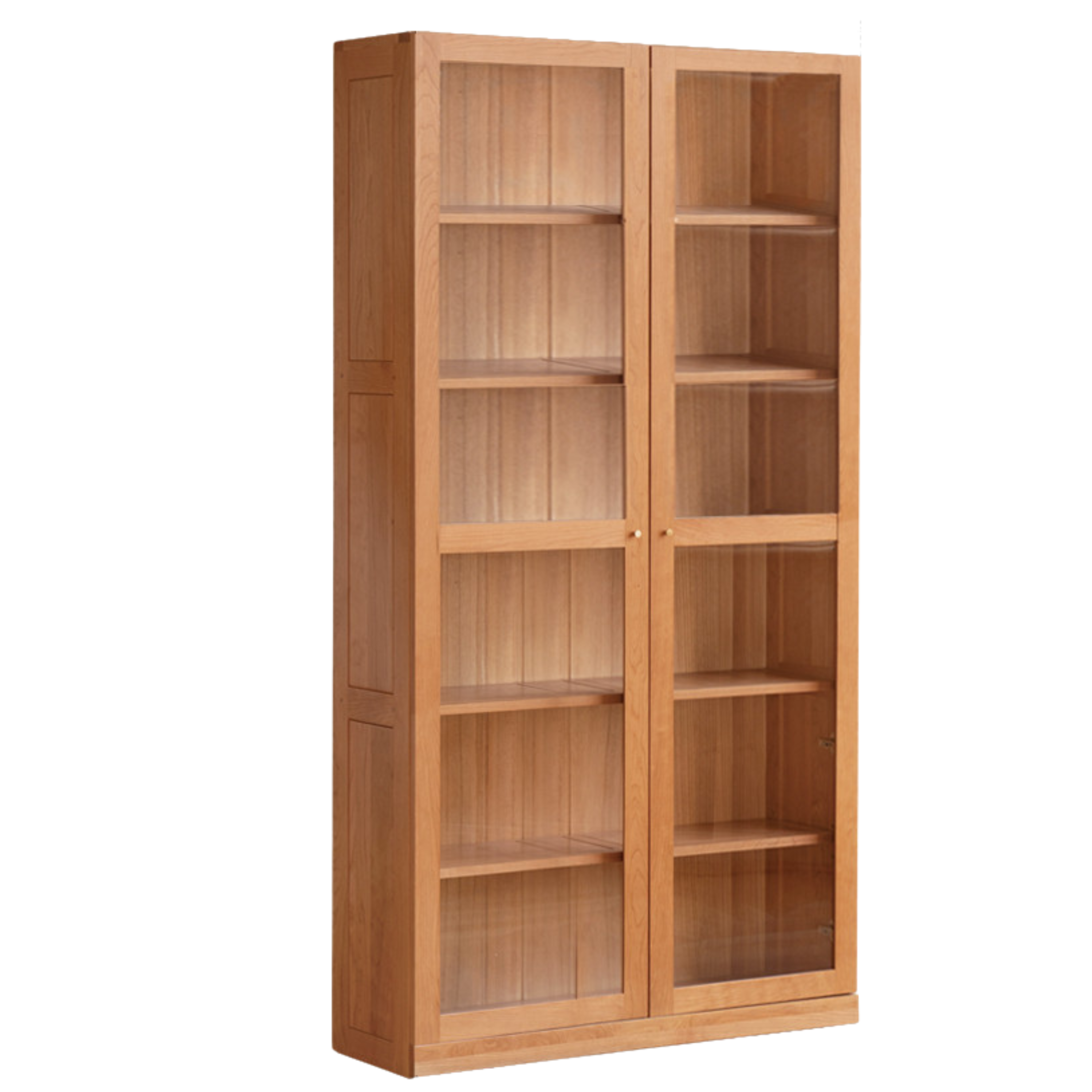 Cherry Solid Wood Bookcase Floor-Standing Free Combination Bookshelf