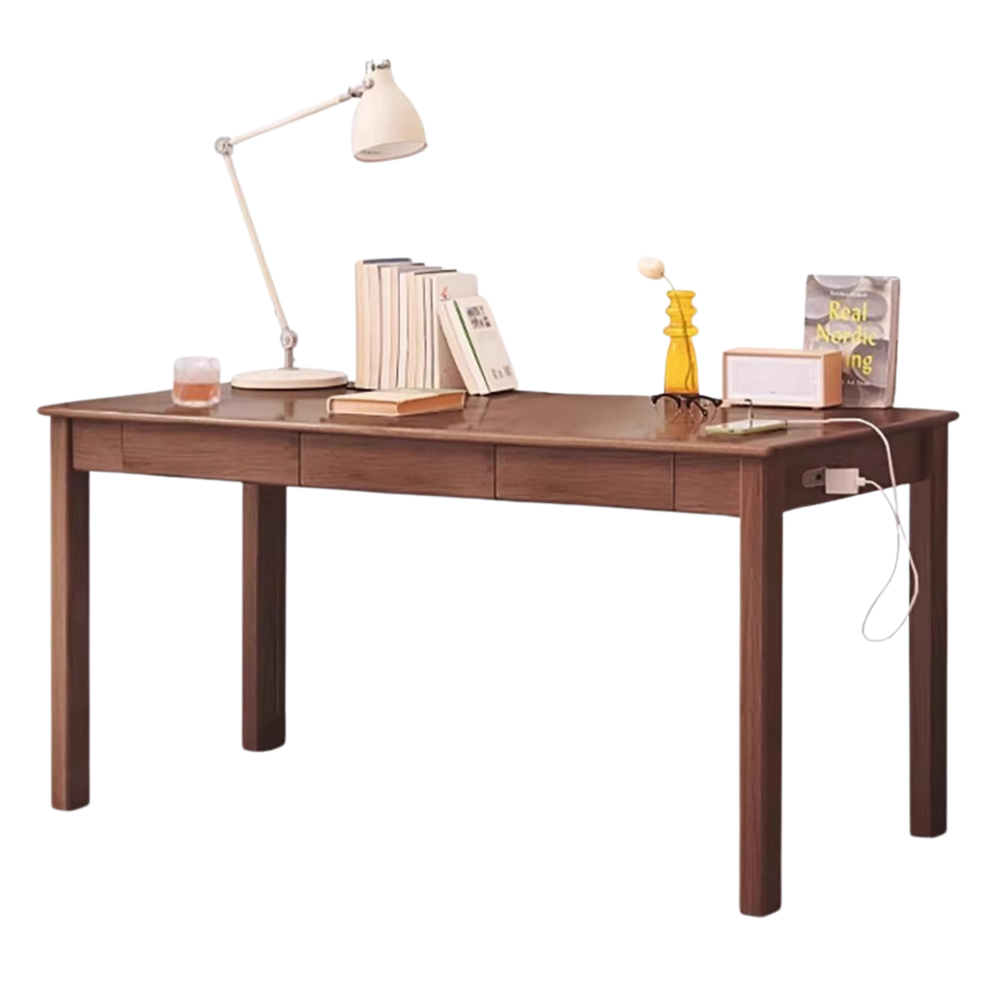 Black Walnut ,Oak, Ash, Sandalwood Solid Wood Office Desk