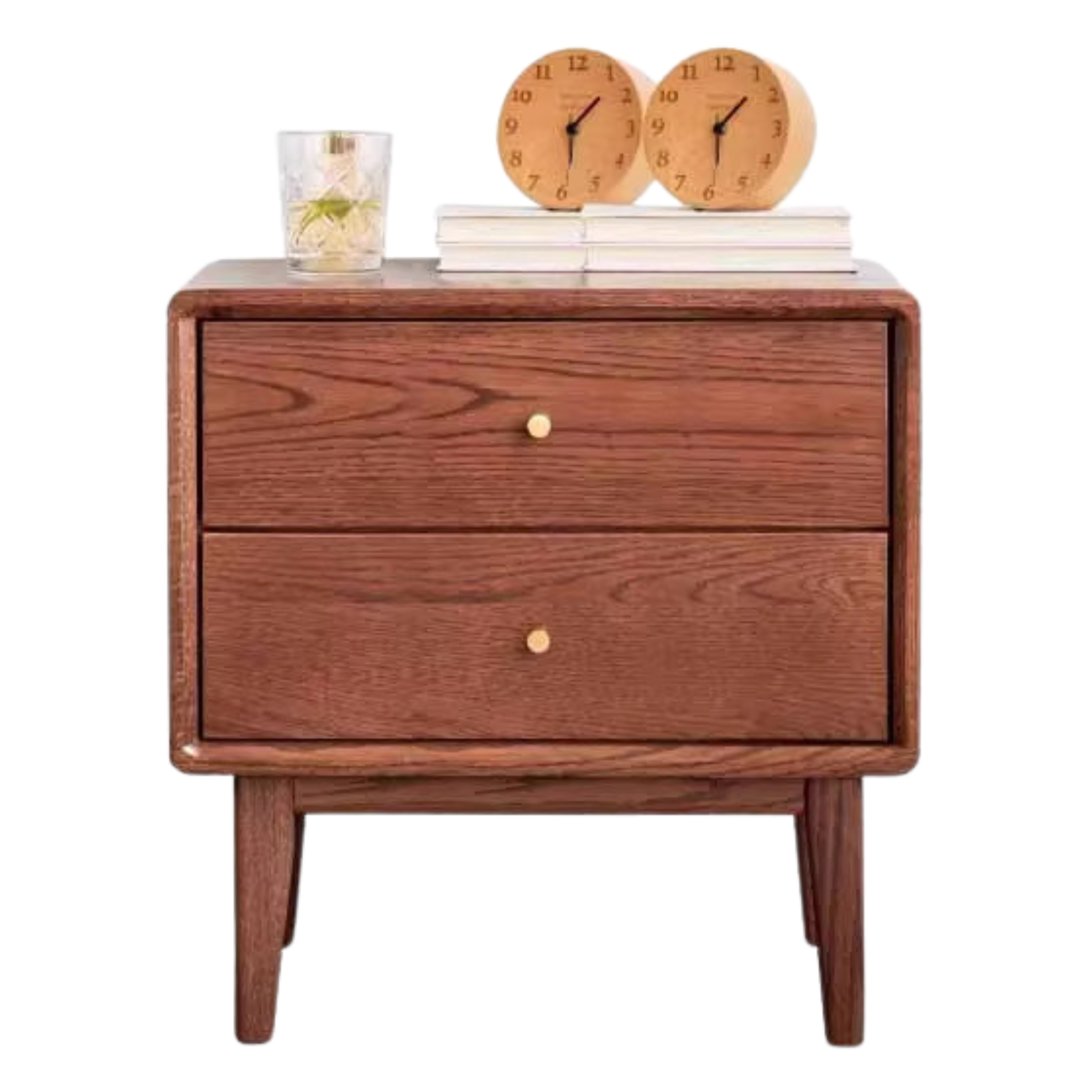 Oak Solid Wood Nordic Nightstand.