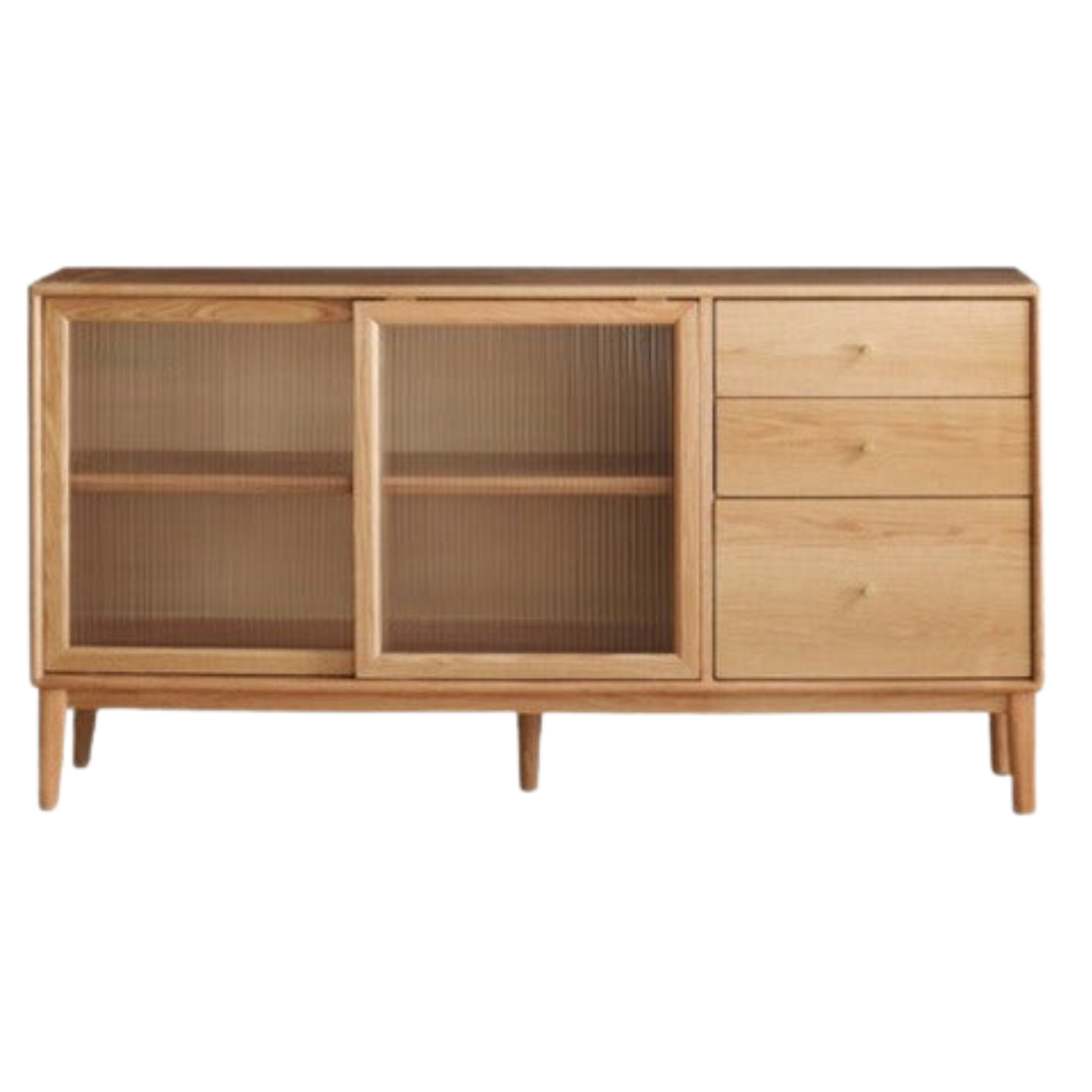 Solid Rubberwood, Oak Solid Wood, Beech Solid Wood Buffet Cabinet, Sideboard