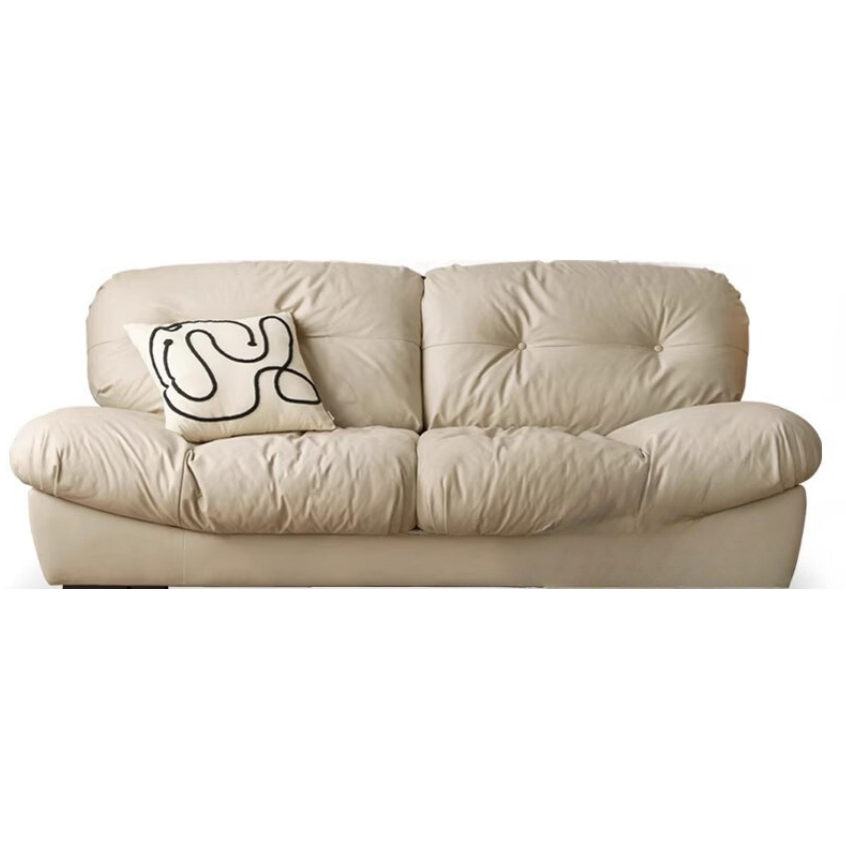 Fabric Italian Style Cloud Sofa With Russian Birch Wood Frame