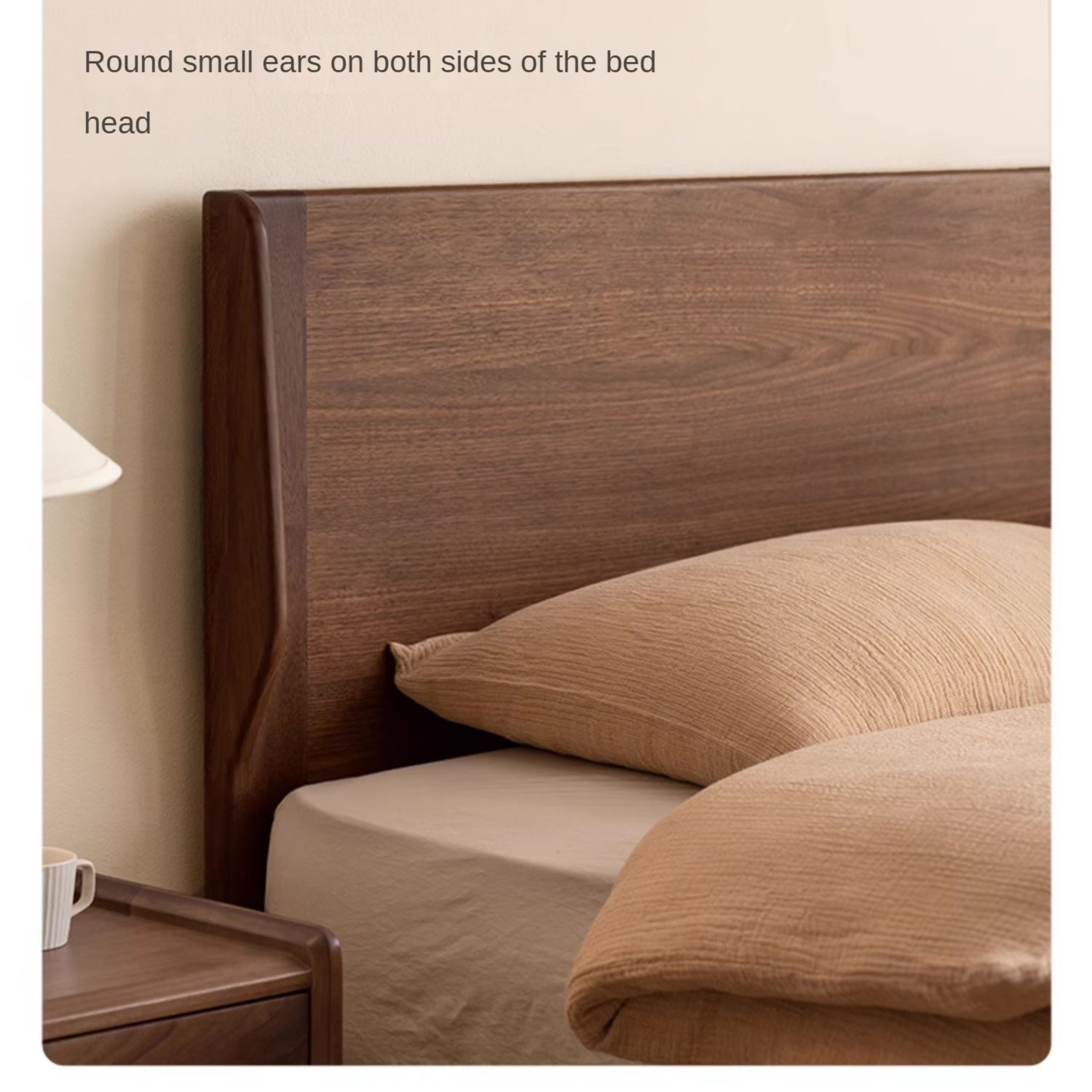 Ash ,North American Black Walnut Solid Wood Large Bed
