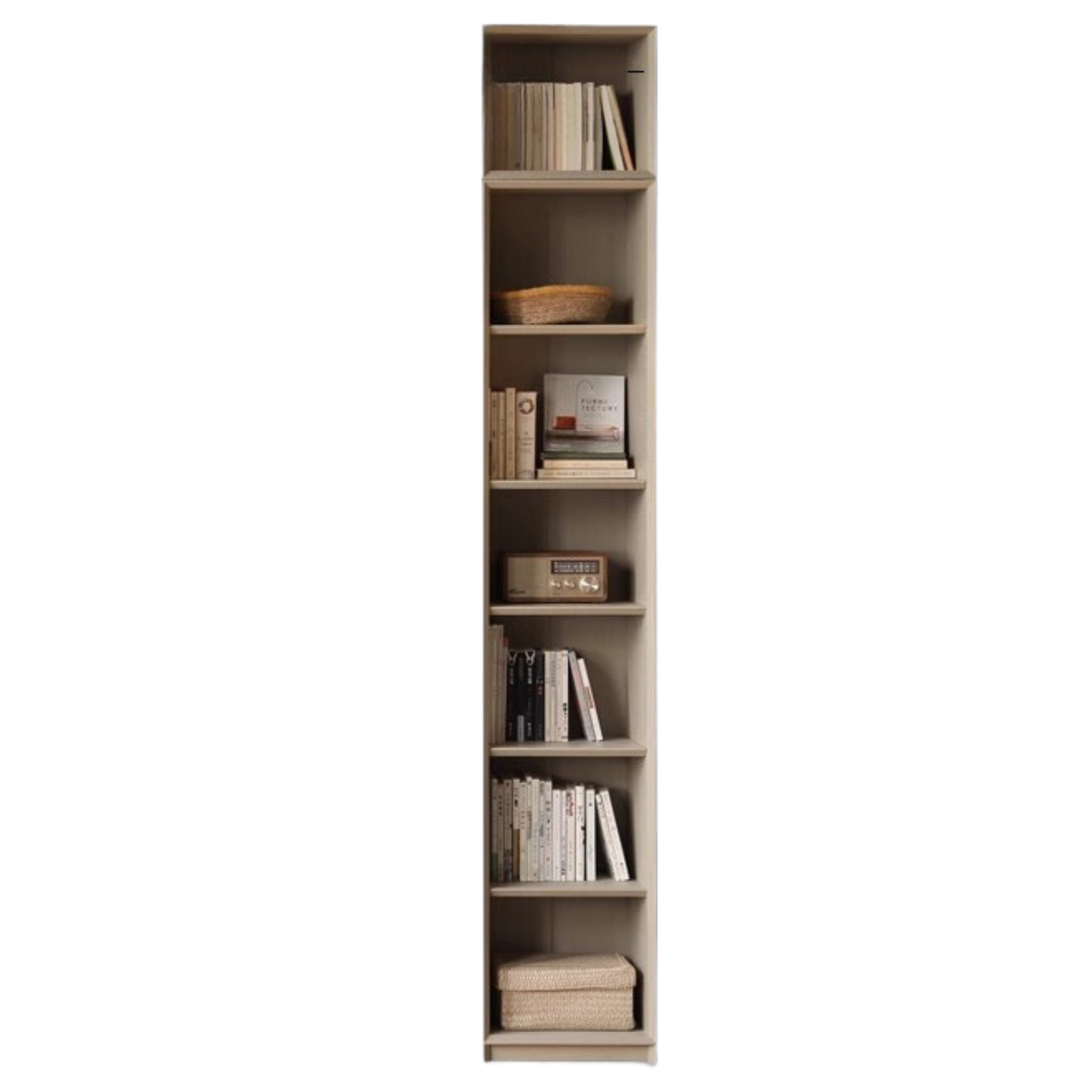 Oak Solid Wood Combination Bookcase Light Luxury, Floor-To-Ceiling Bookshelf