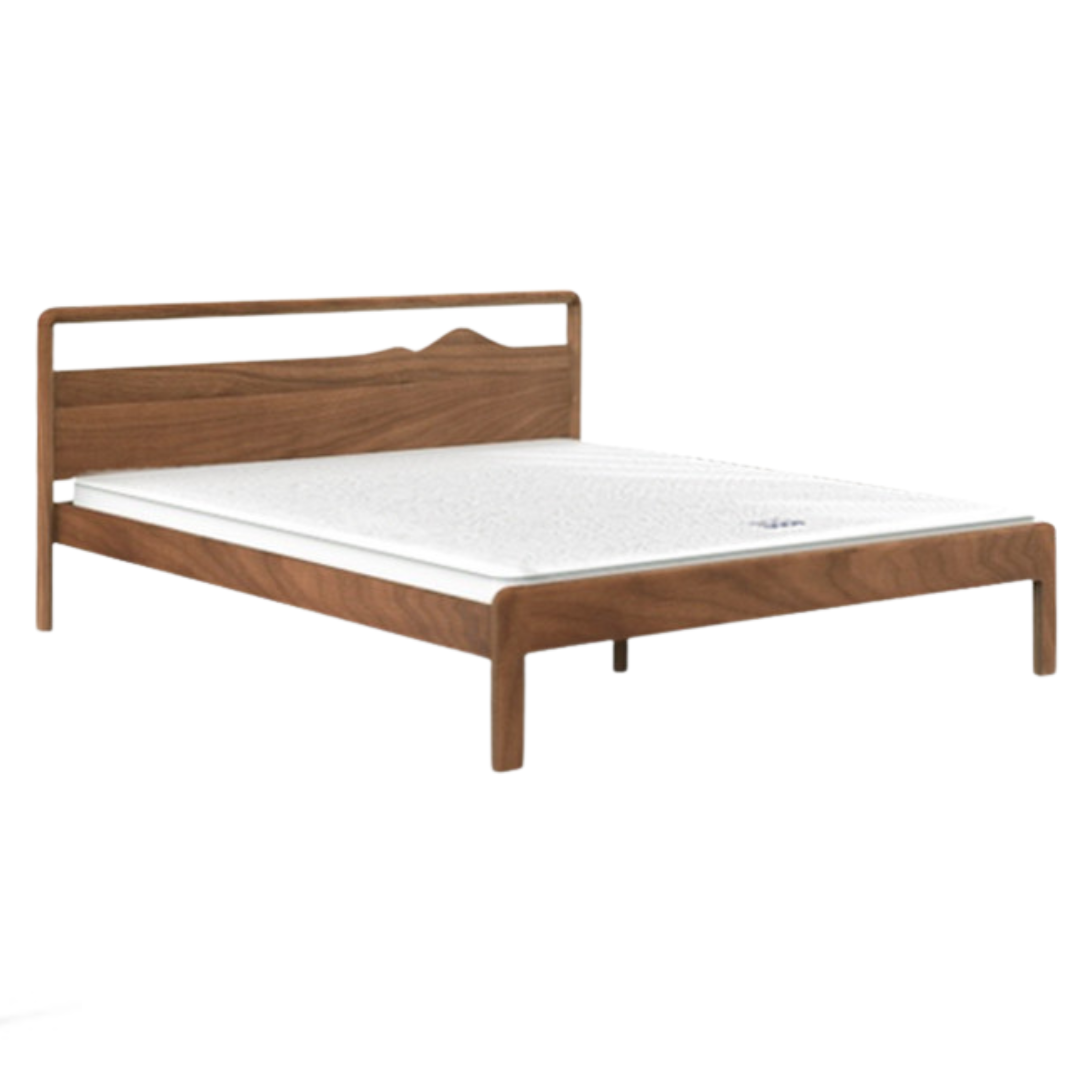 Black Walnut, Ash Solid Wood Bed