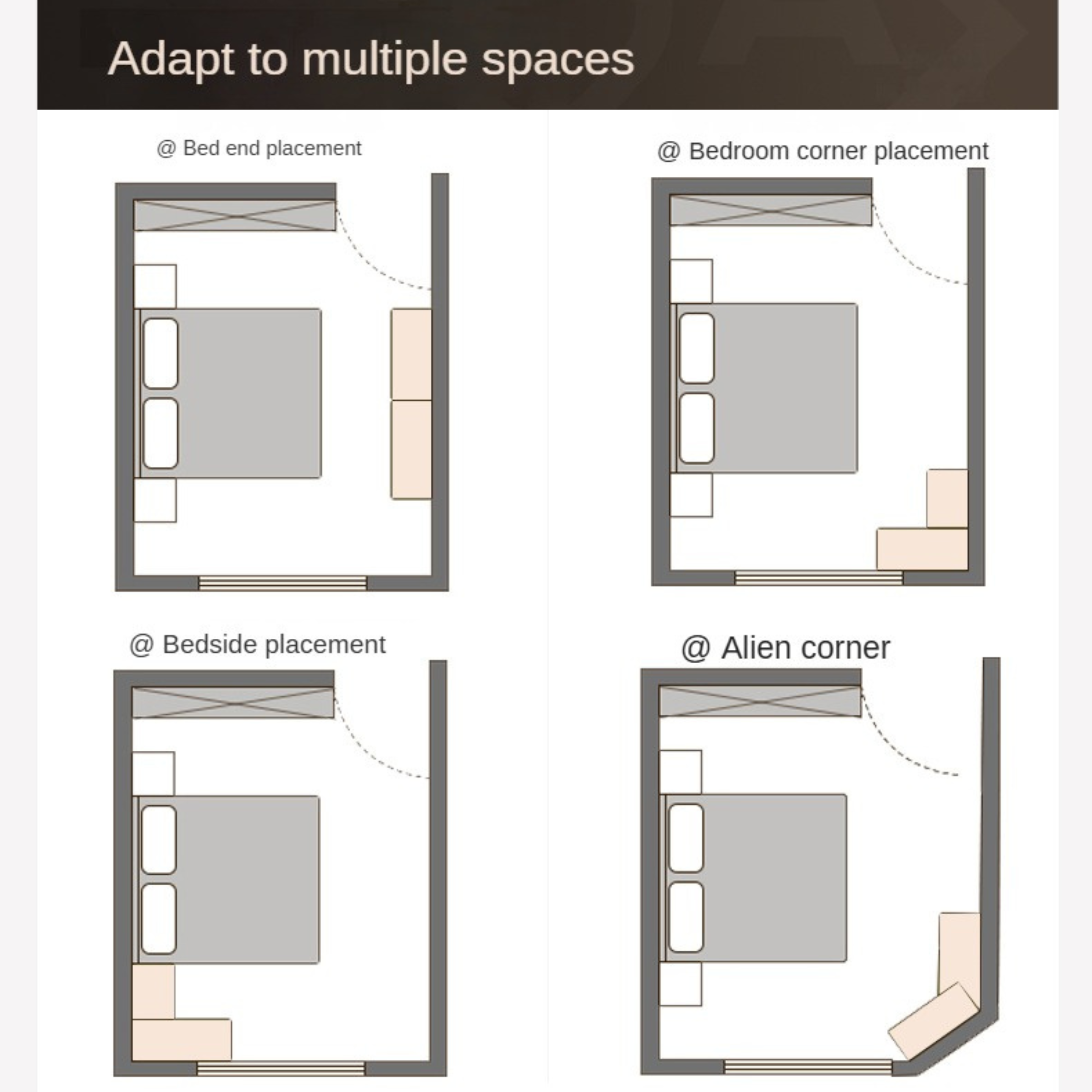 Black Walnut, Sandawood Light Luxury Retractable Vanity Table.